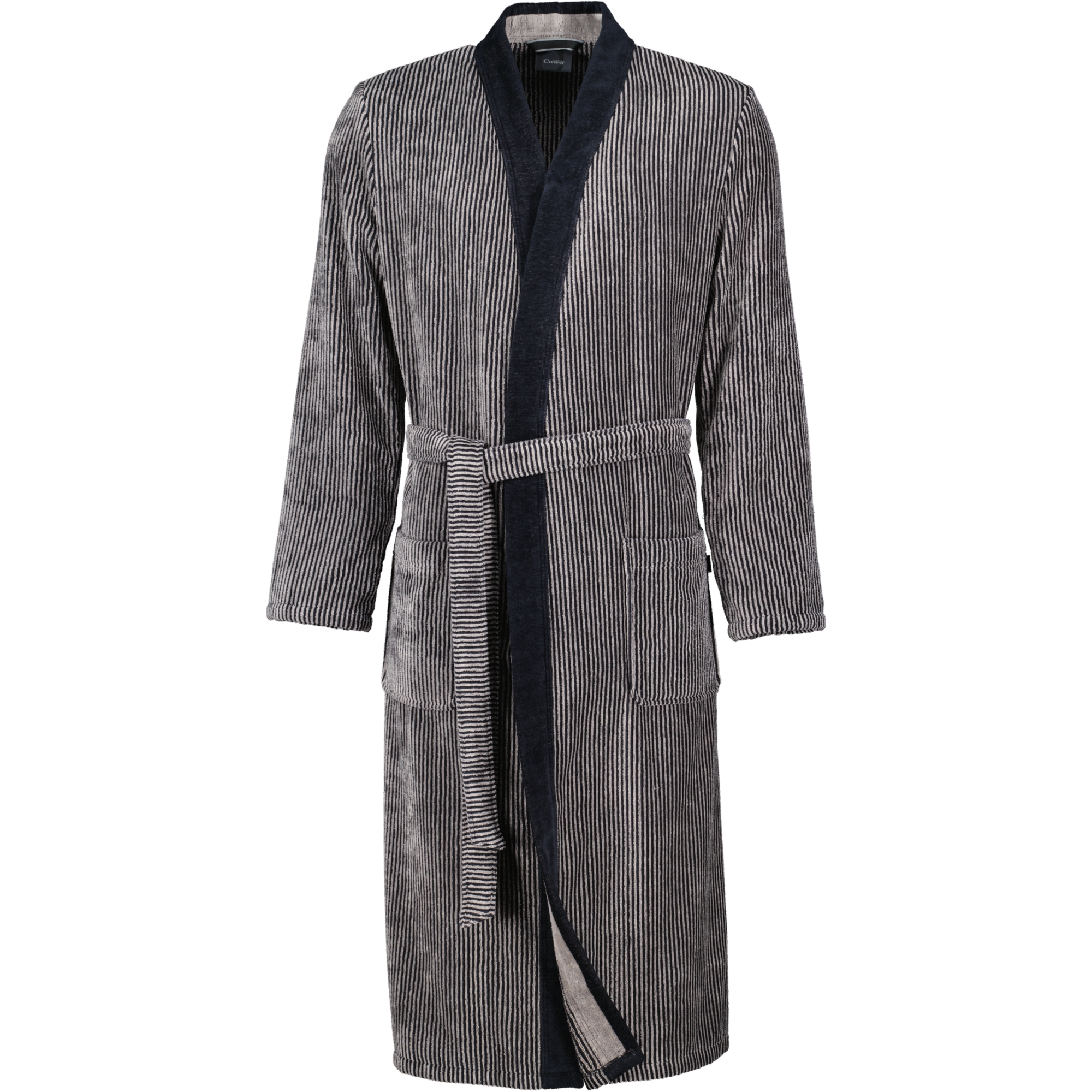 Cawö Bademäntel Herren Kimono Luxury Home 5840 natur-schwarz - 97