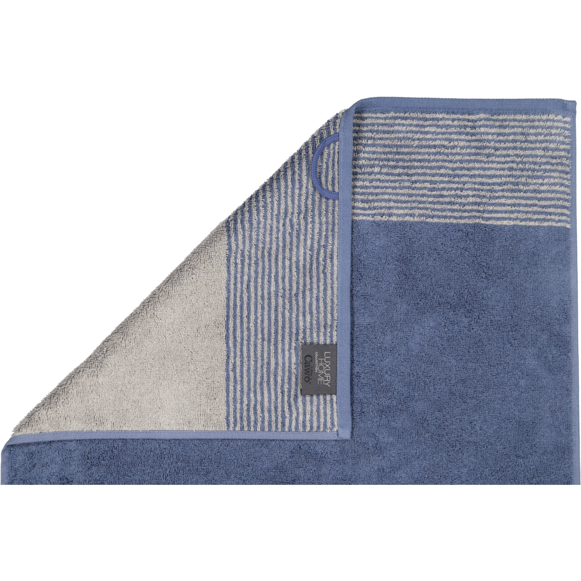 Cawö - Luxury Home Two-Tone 590 - Farbe: nachtblau - 10 - Seiflappen 30x30 cm