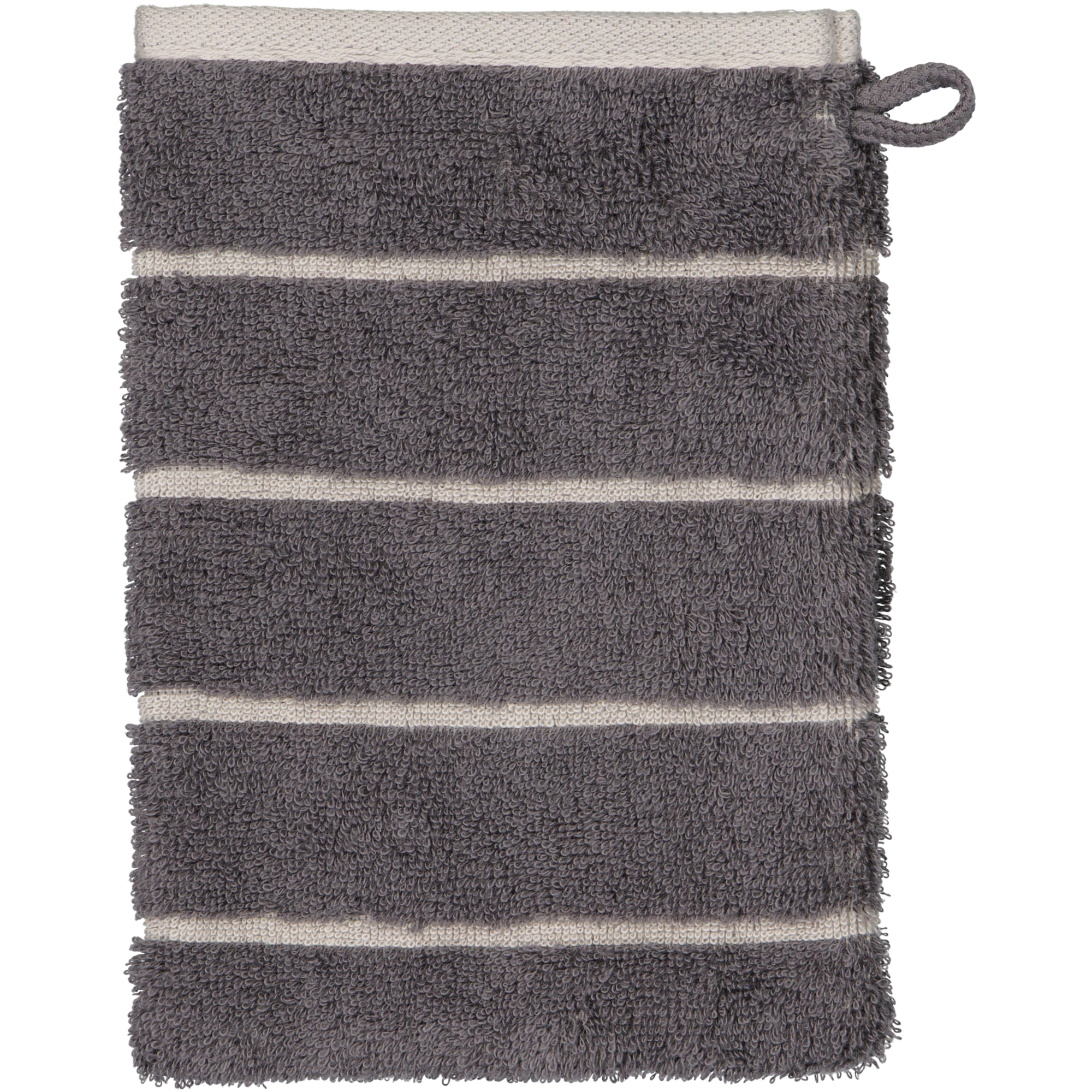 Cawö Handtücher Balance Doubleface 6232 anthrazit - 73 - Waschhandschuh 16x22 cm