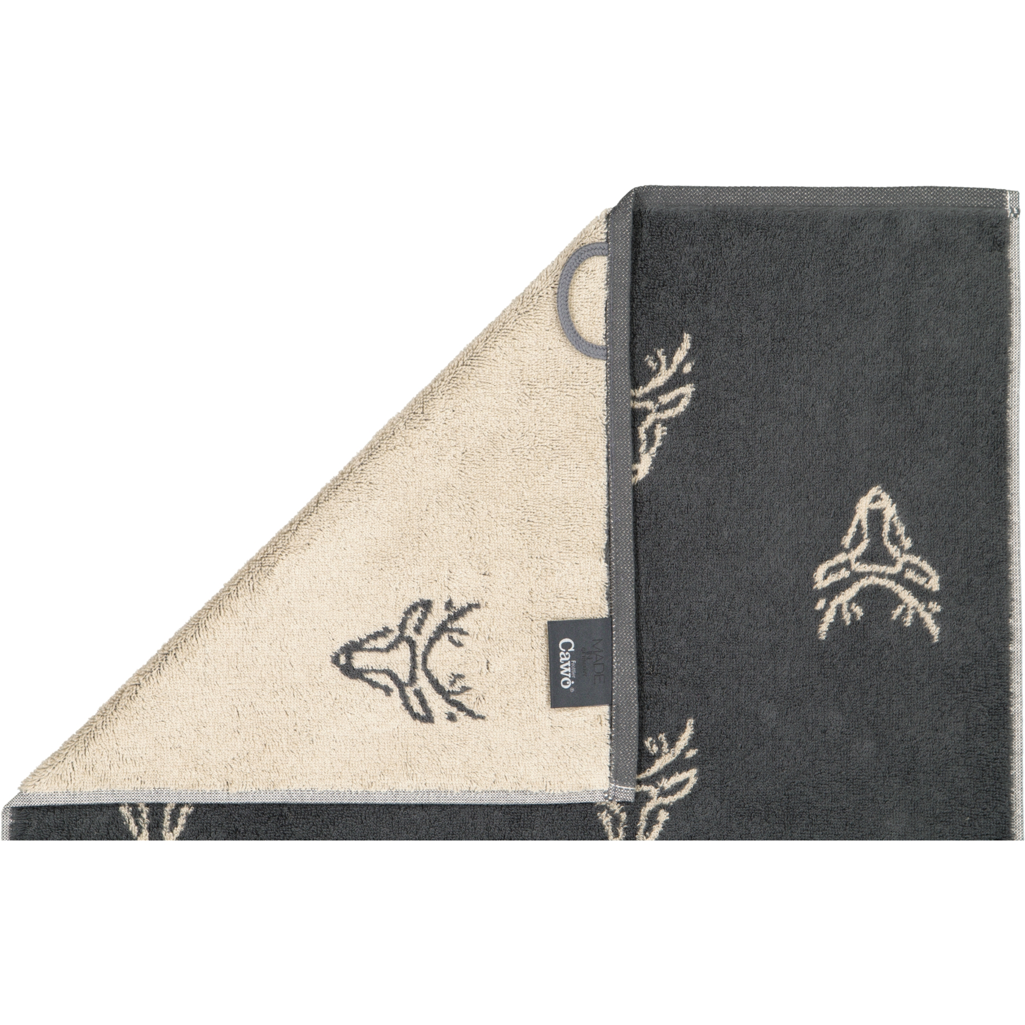 Cawö Handtücher Alpenchic Edition Allover 6229 granit - 73 - Handtuch 50x100 cm