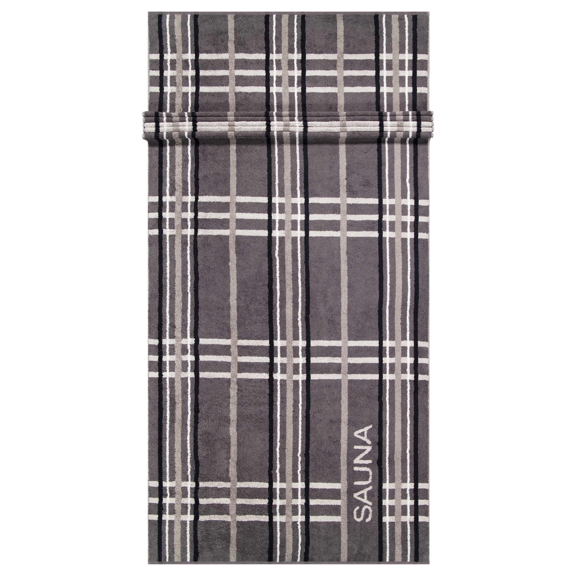 Cawö Saunatücher SAUNA Check 6274 anthrazit - 34 - 80x200 cm