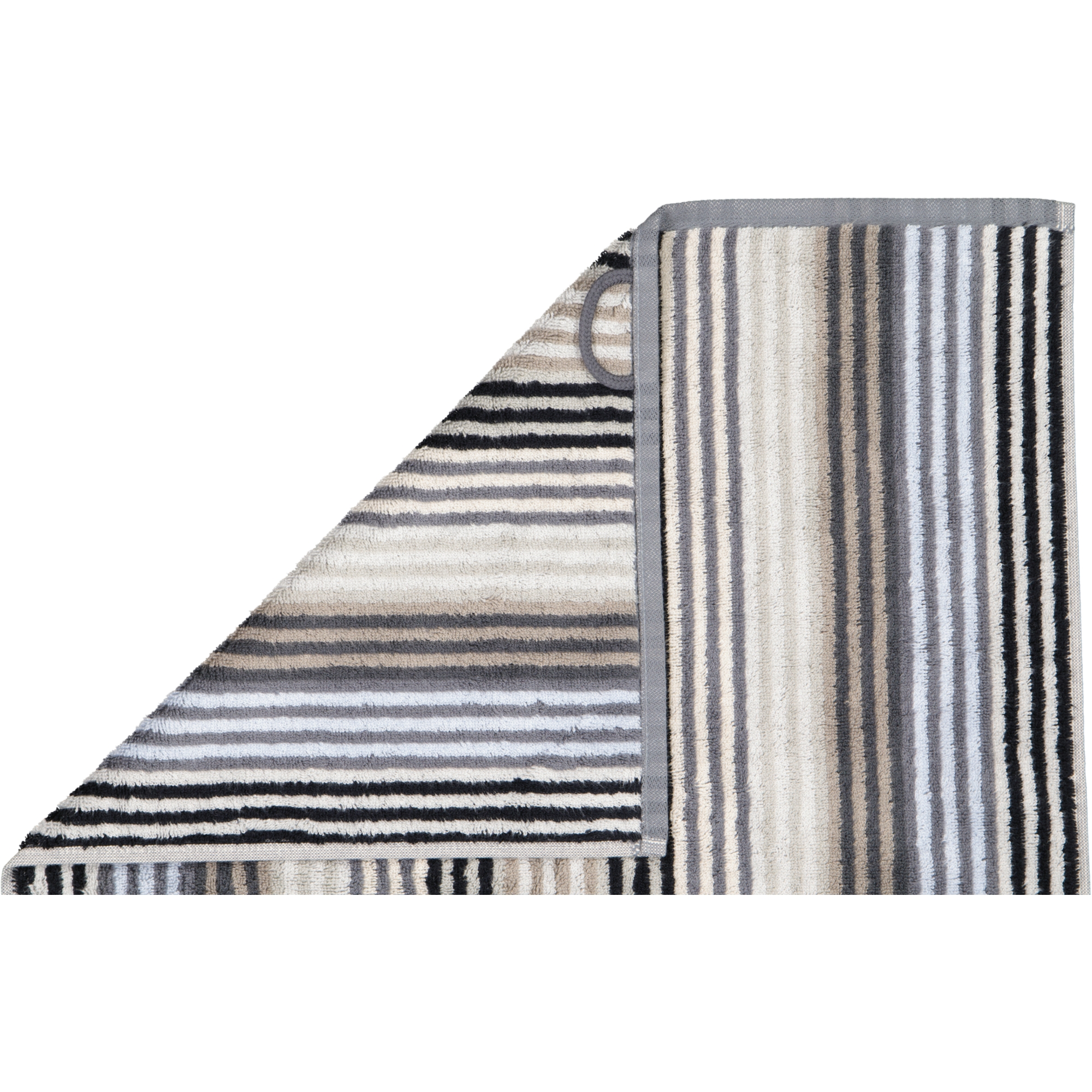 Cawö - Unique Streifen 944 - Farbe: anthrazit - 77 - Duschtuch 70x140 cm