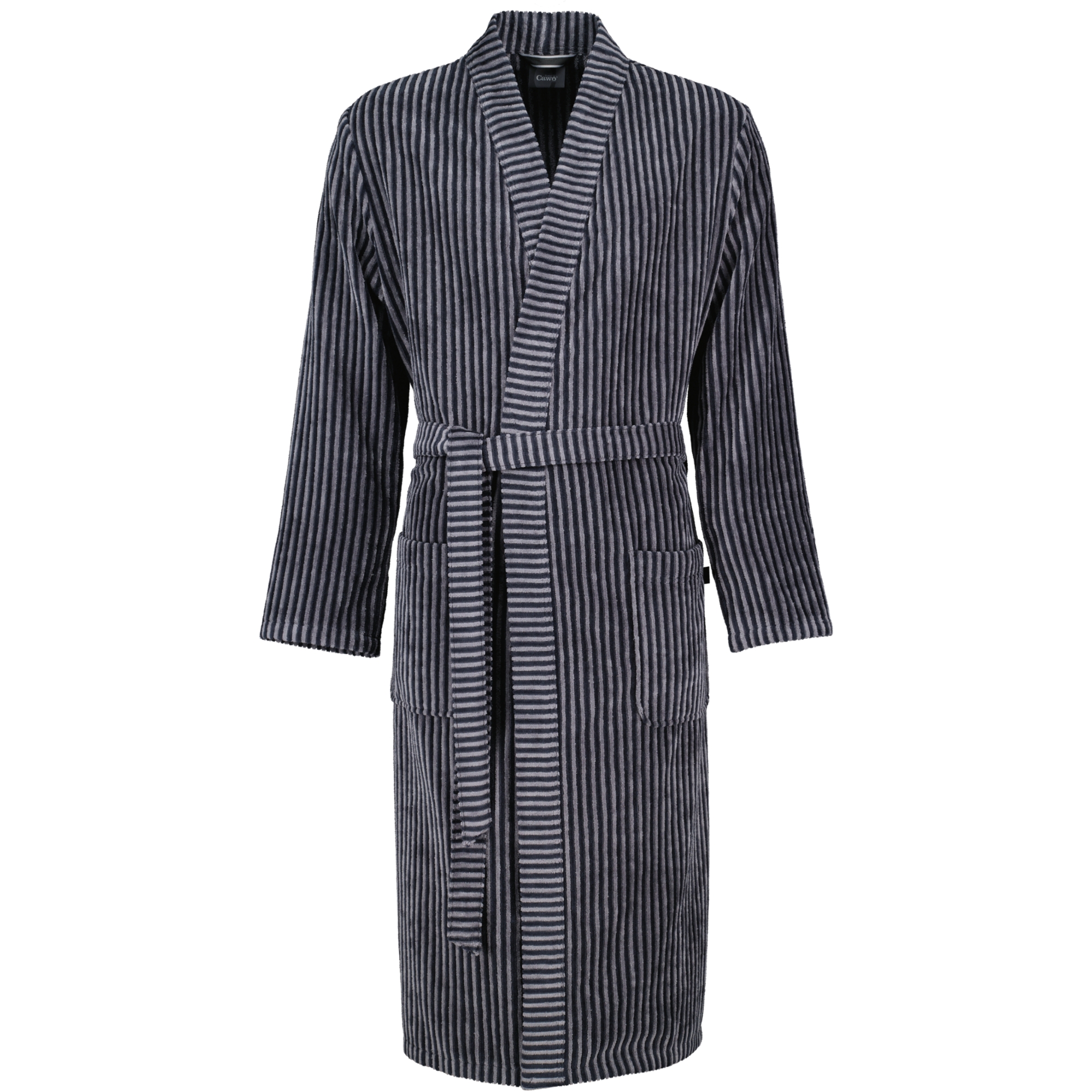 Cawö Bademäntel Herren Kimono Streifen 4854 anthrazit - 97