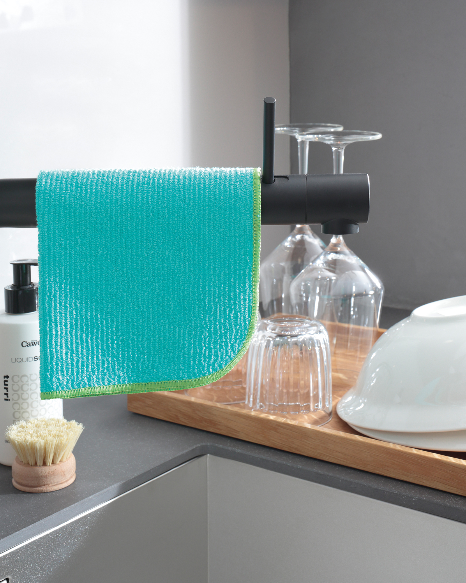 Cawö Spültücher Trio 550 3er Set pink/türkis - 21 - 30x30 cm