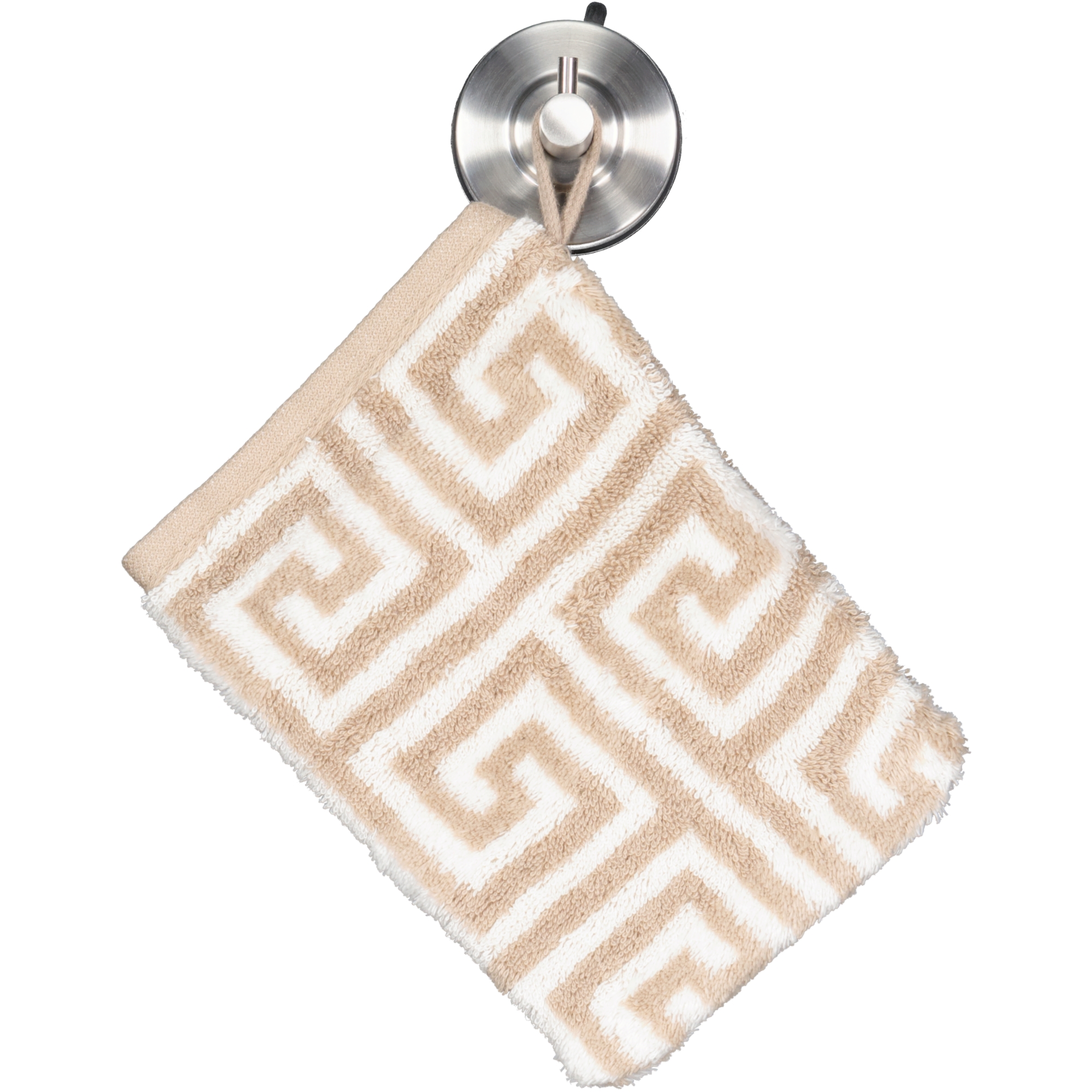 Cawö Handtücher Noblesse Elegance Allover 1088 sand - 33 - Waschhandschuh 16x22 cm