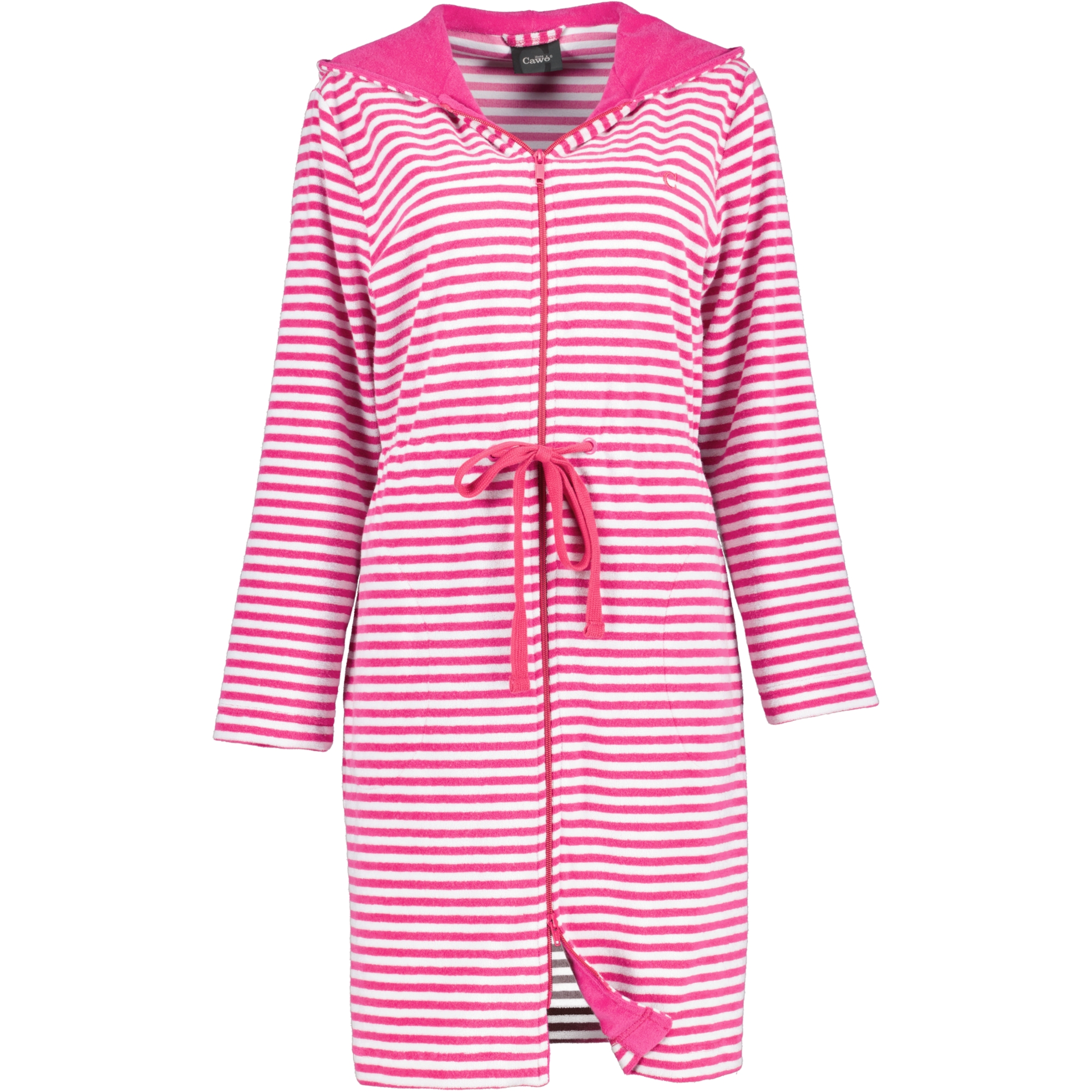 Cawö Home Bademäntel Damen Kurzmantel mit Kapuze Campus 834 pink - 27