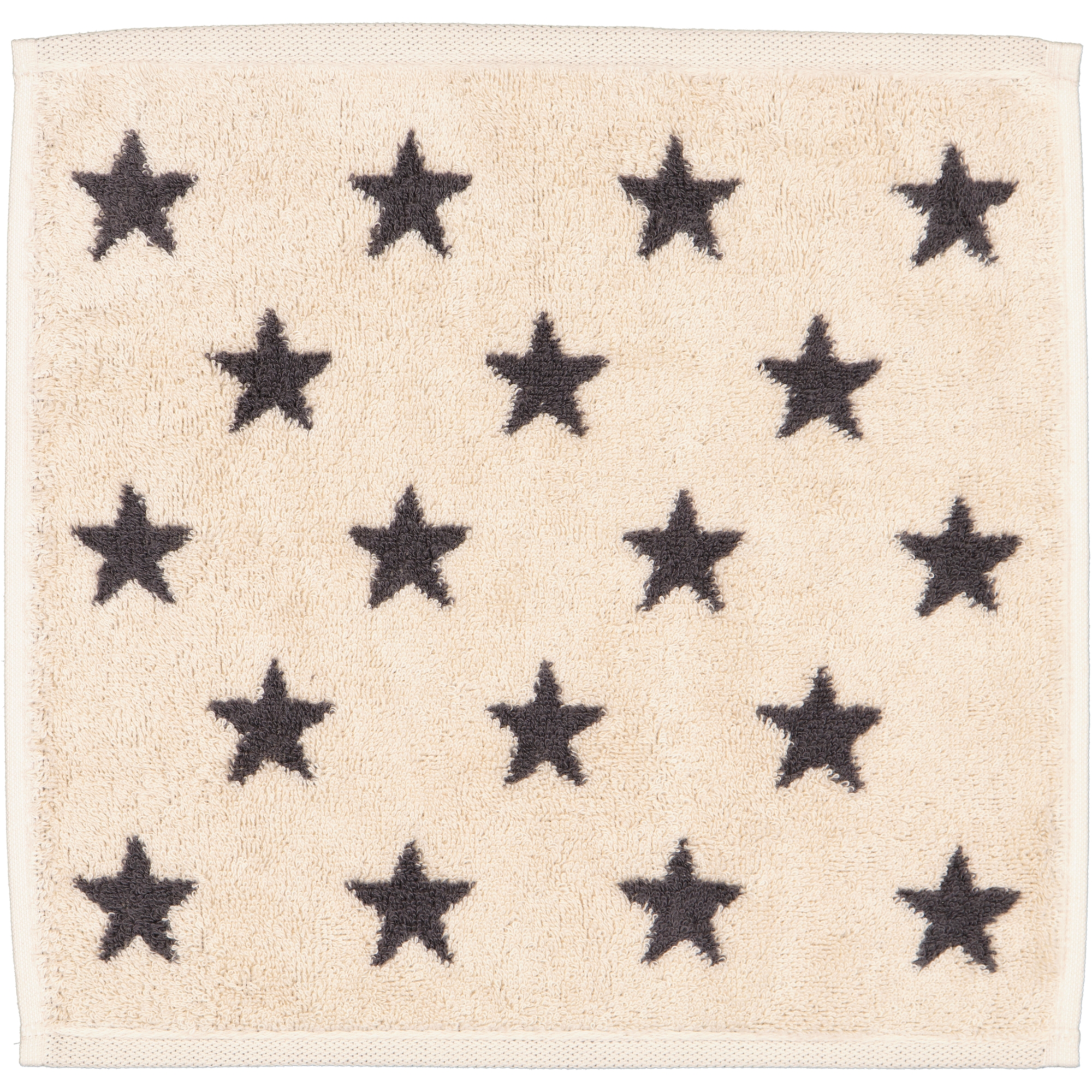 Cawö Handtücher NEW STARS Sterne klein 6261 beige/basalt - 37 - Seiflappen 30x30 cm