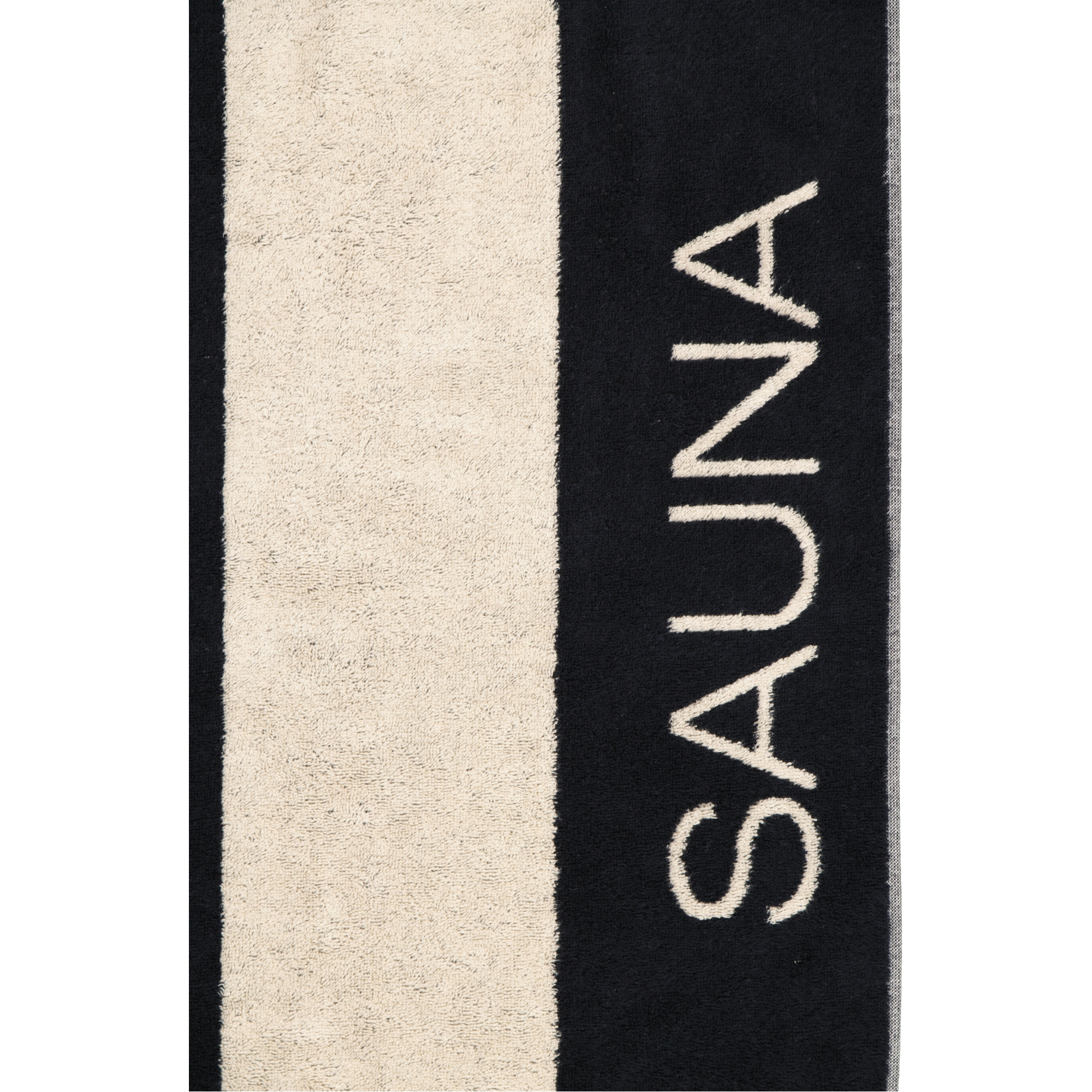 Cawö Saunatuch Natural Blockstreifen 6221 80x200 cm - Farbe: natur-schwarz - 39