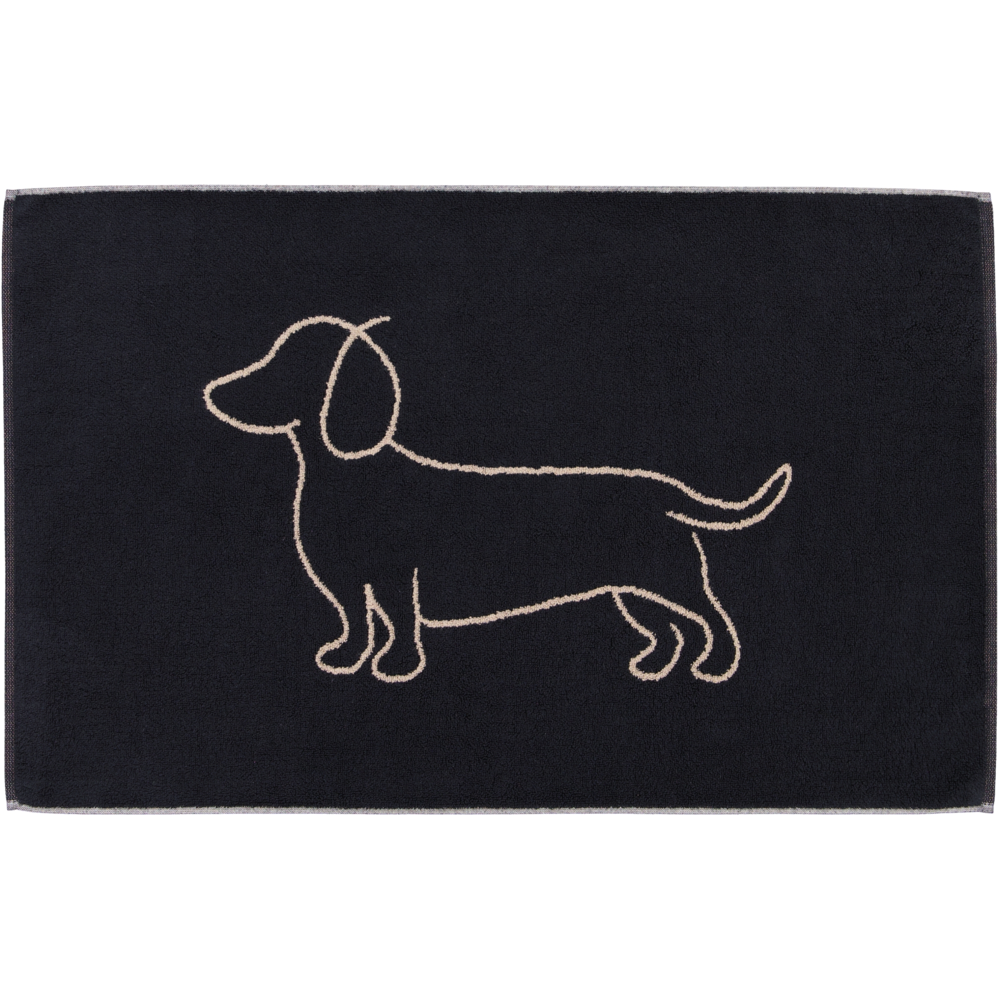 Cawö Badematten WE LOVE DOGS Companion 6248 schwarz/beige - 93 - 50x80 cm