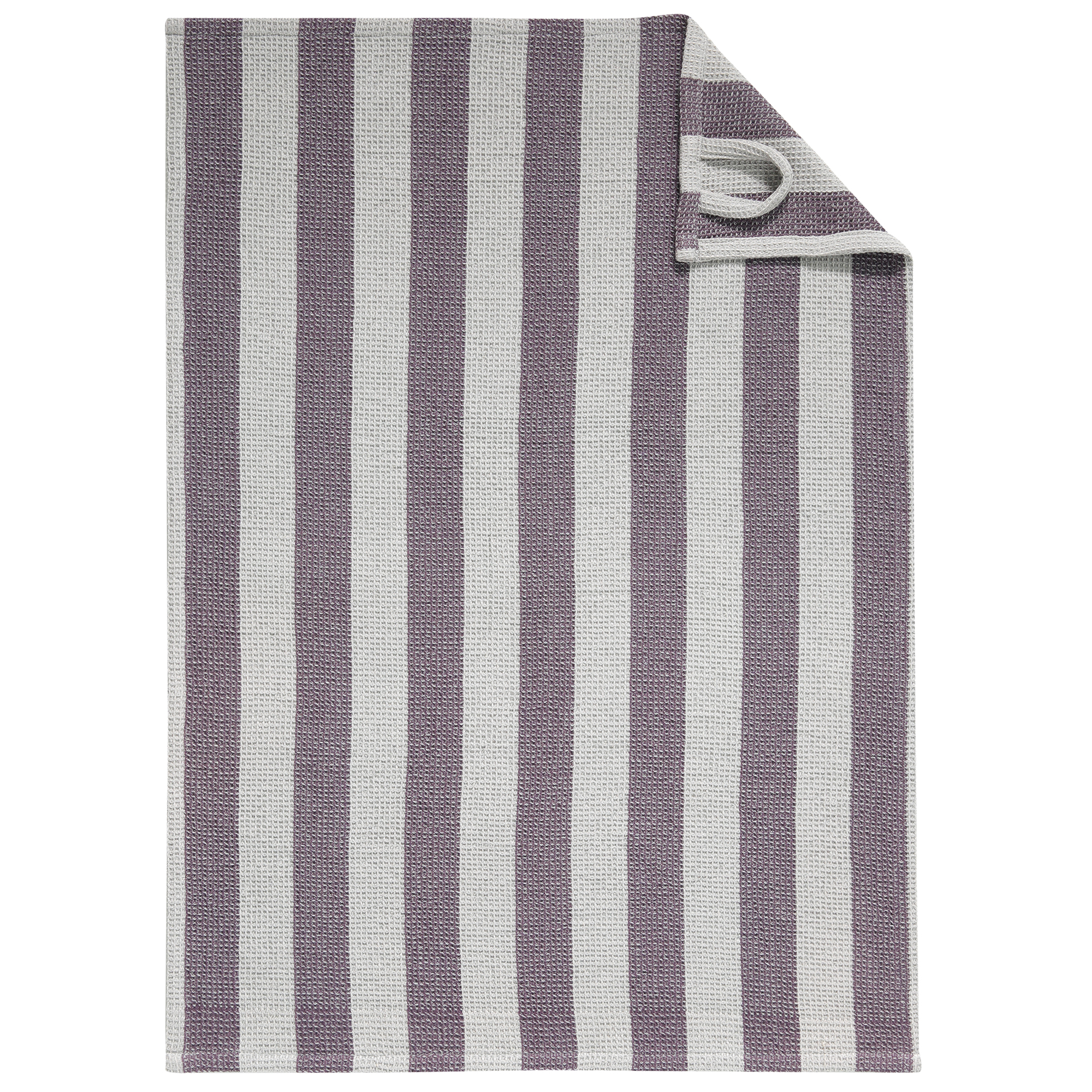 Cawö Küchenhandtücher Cuisine Piqué 536 plum/platin - 87 - 50x70 cm