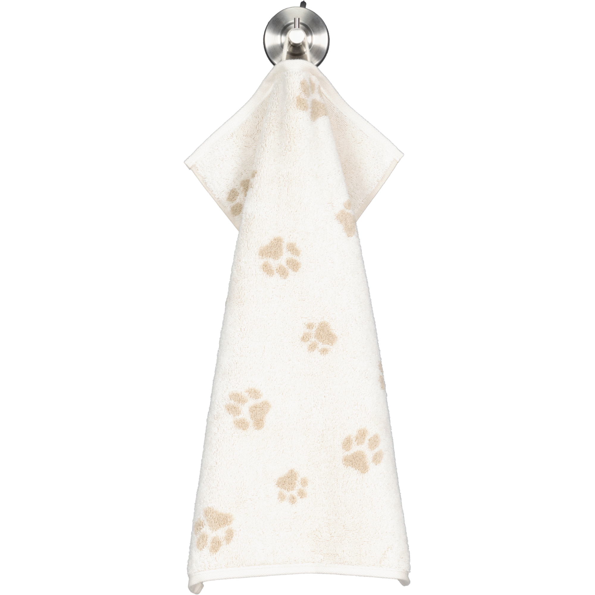 Cawö Handtücher WE LOVE DOGS Paws 6247 Natur-Beige - 33 - Gästetuch 30x50 cm