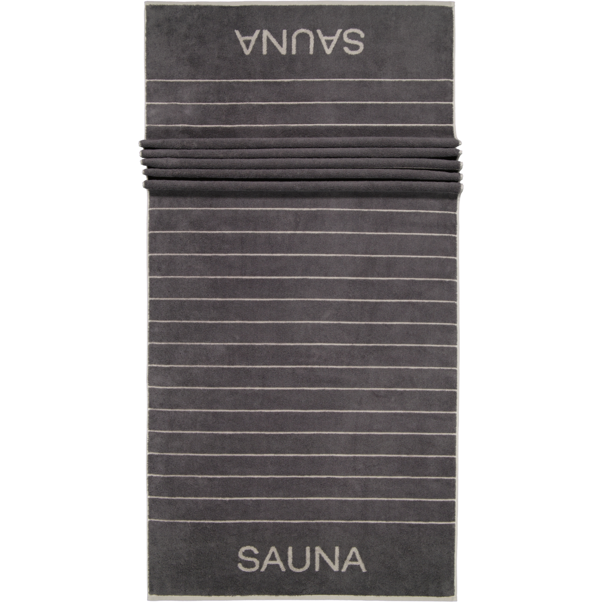 Cawö Saunatücher Balance Doubleface 6237 anthrazit - 73 - 80x200 cm