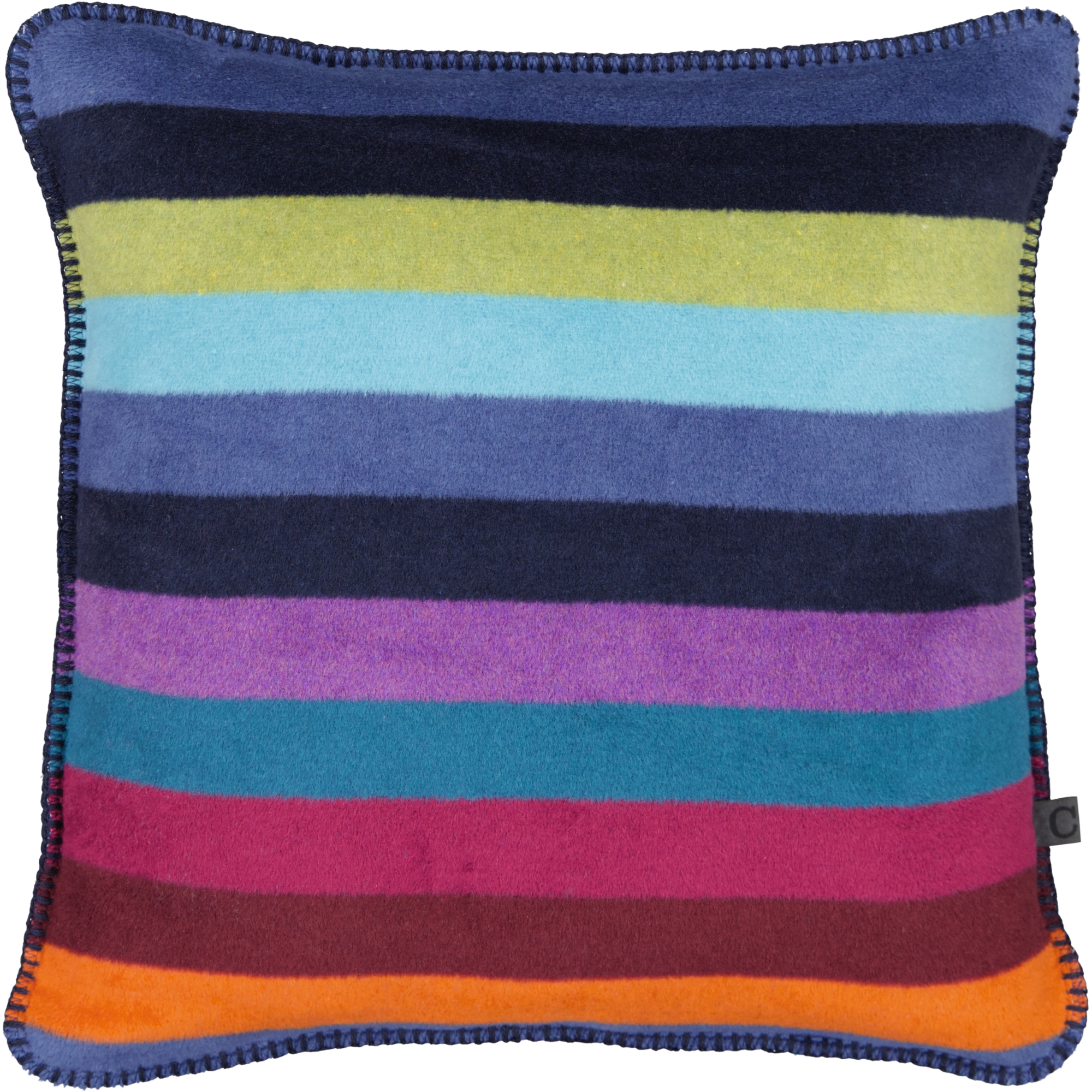 Cawö Kissenhüllen Lifestyle Blockstreifen 70481 multicolor dunkel - 84 - 50x50 cm