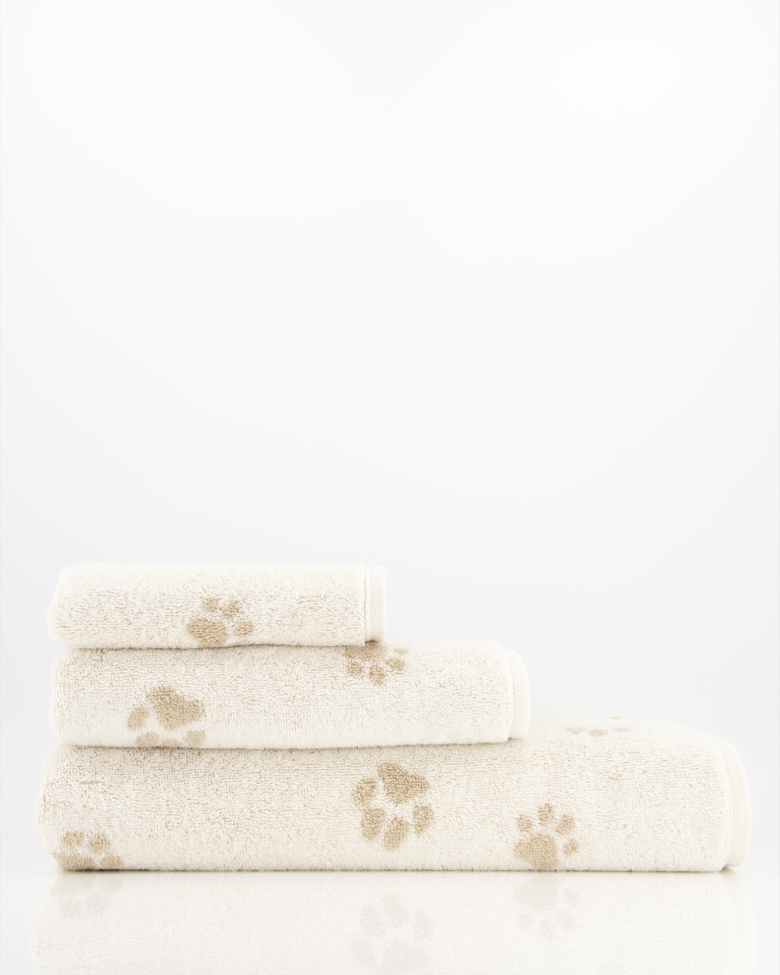 Cawö Handtücher WE LOVE DOGS Paws 6247 Natur-Beige - 33 - Gästetuch 30x50 cm