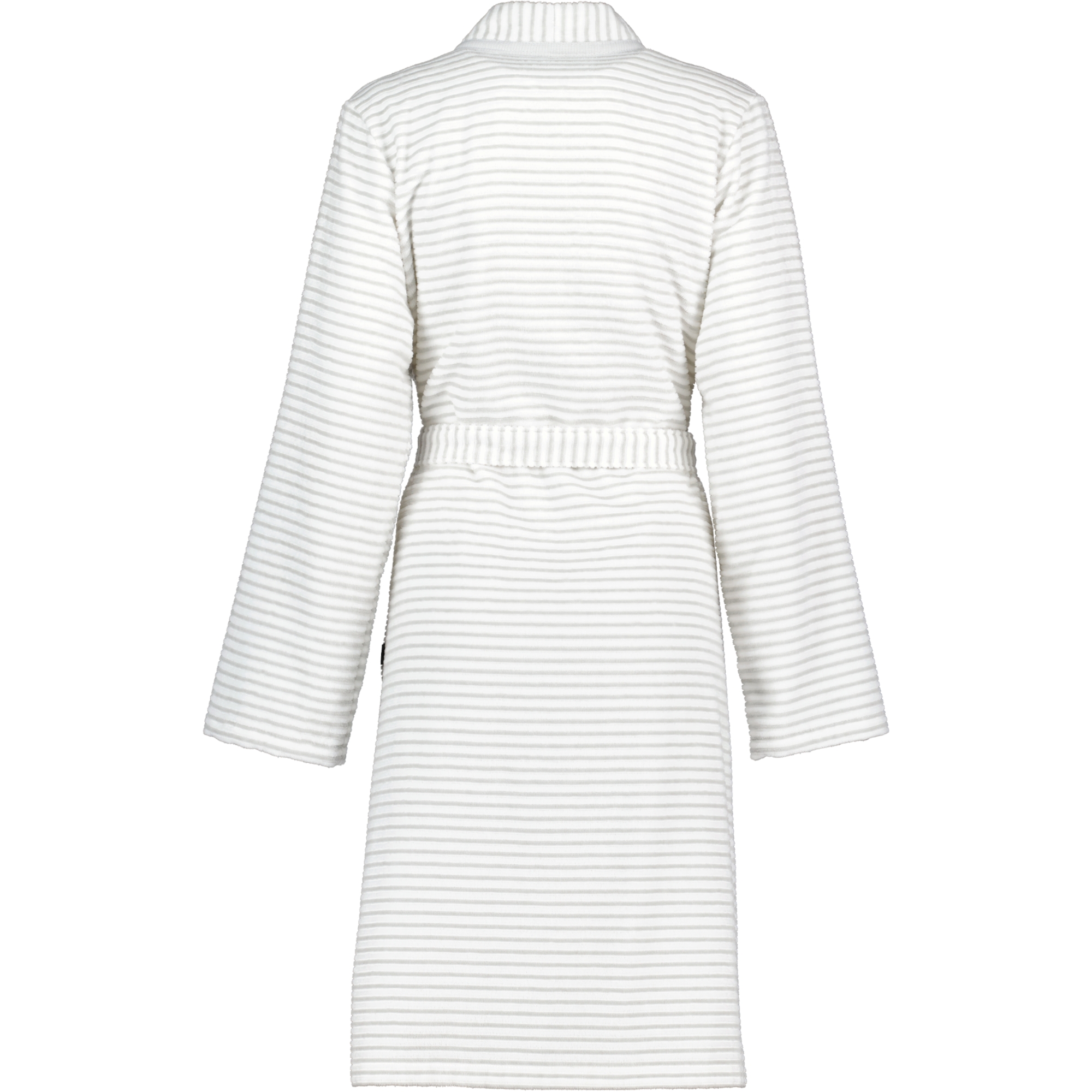 Cawö - Damen Bademantel Kurz Kimono 1214 - Farbe: weiß-silber - 76 - M