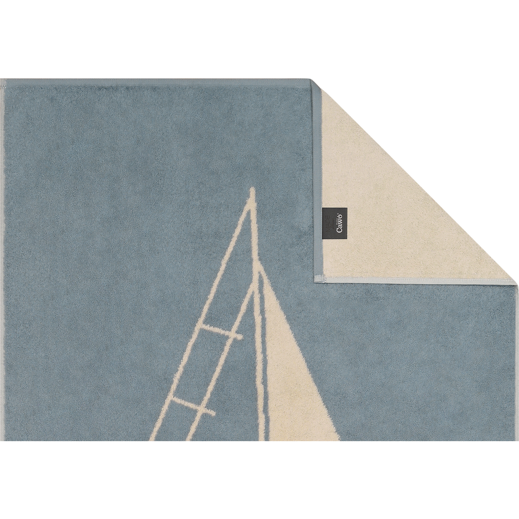 Cawö Saunatücher Postcard Towels TRAVEL Sailing boat 6288 nordic blue - 13 - Saunatuch 70x180 cm