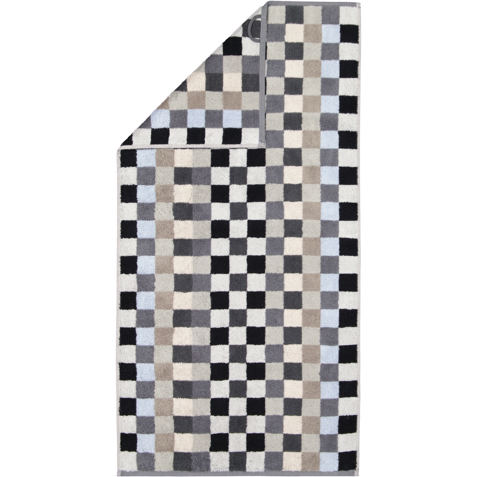 Cawö - Unique Karo 942 - Farbe: anthrazit - 77 - Gästetuch 30x50 cm