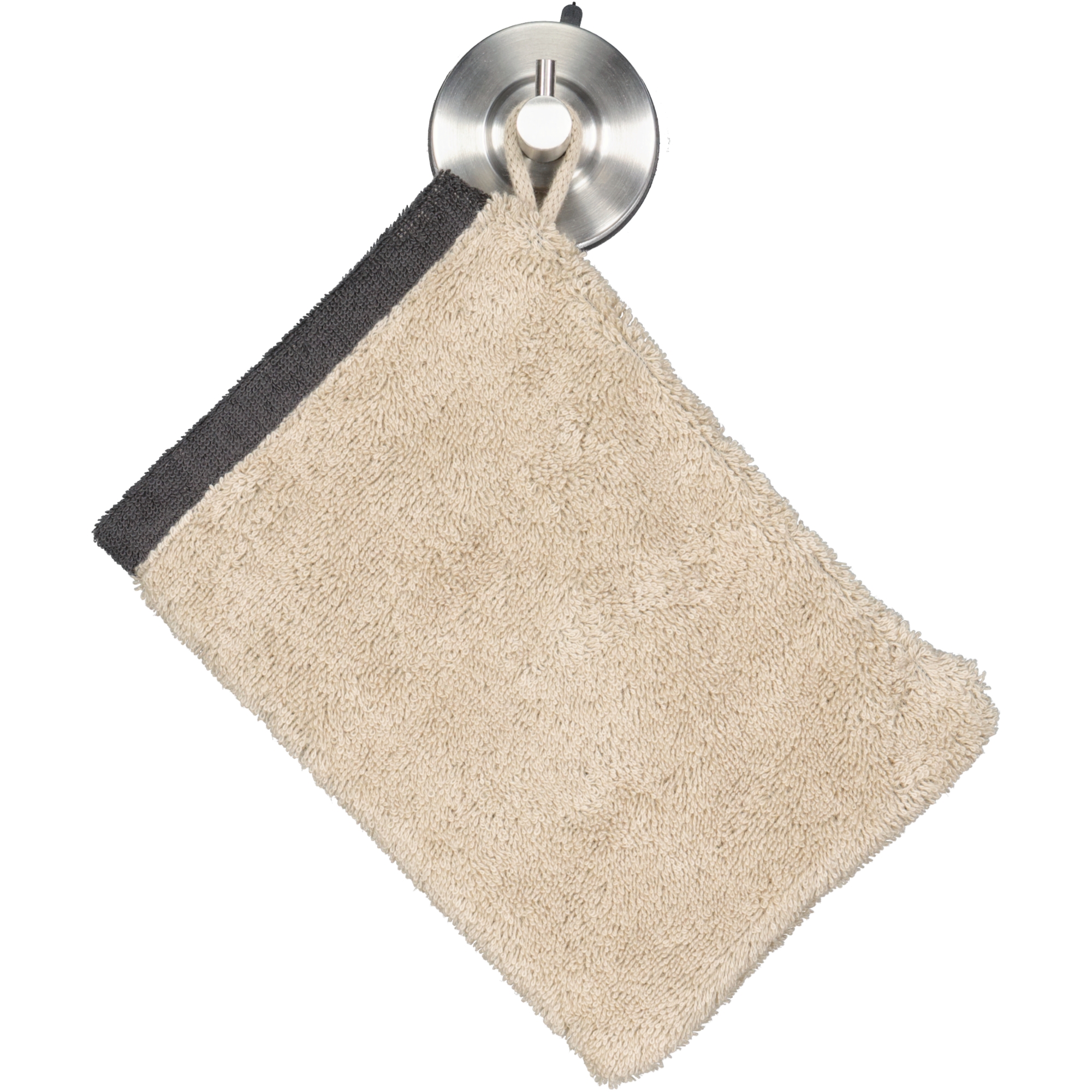 Cawö Handtücher Lifestyle Splash 7071 leinen/basalt - 37 - Waschhandschuh 16x22 cm
