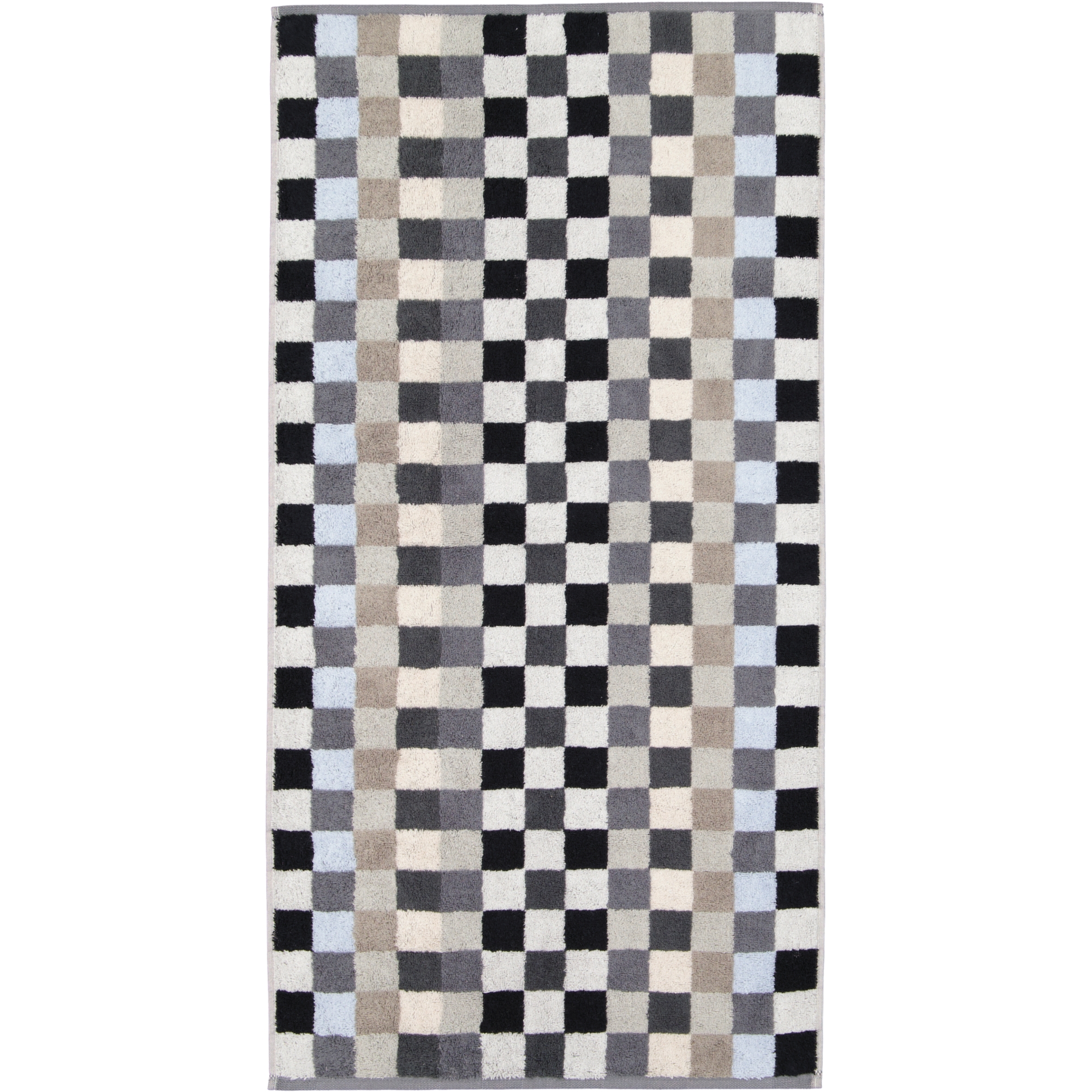 Cawö - Unique Karo 942 - Farbe: anthrazit - 77 - Handtuch 50x100 cm
