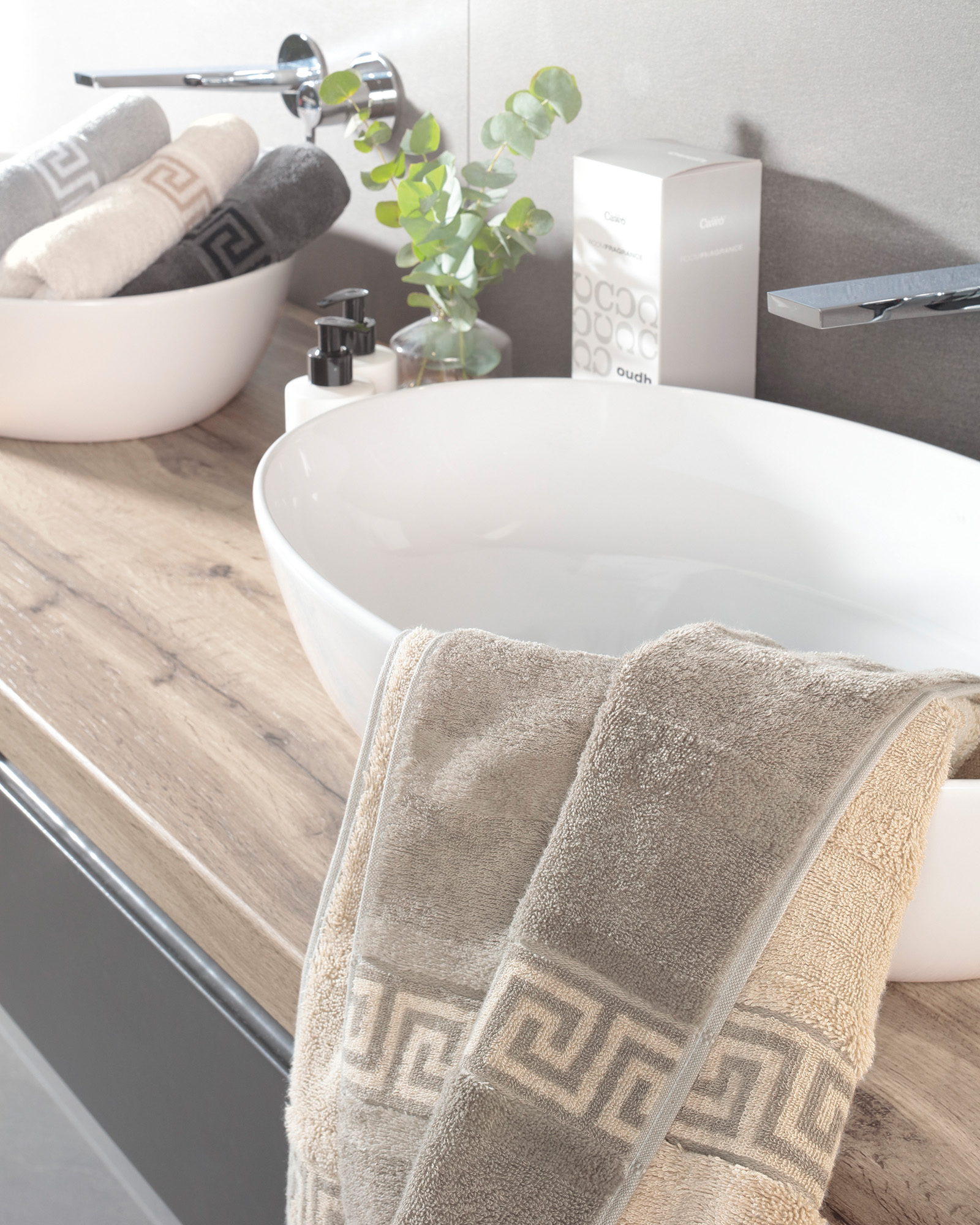 Cawö Handtücher Noblesse Duo 1003 - Farbe: graphit - 70 - Gästetuch 30x50 cm