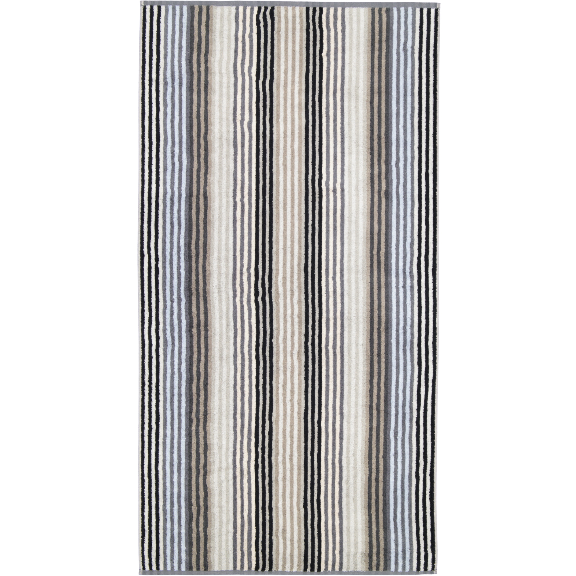 Cawö - Unique Streifen 944 - Farbe: anthrazit - 77 - Duschtuch 70x140 cm