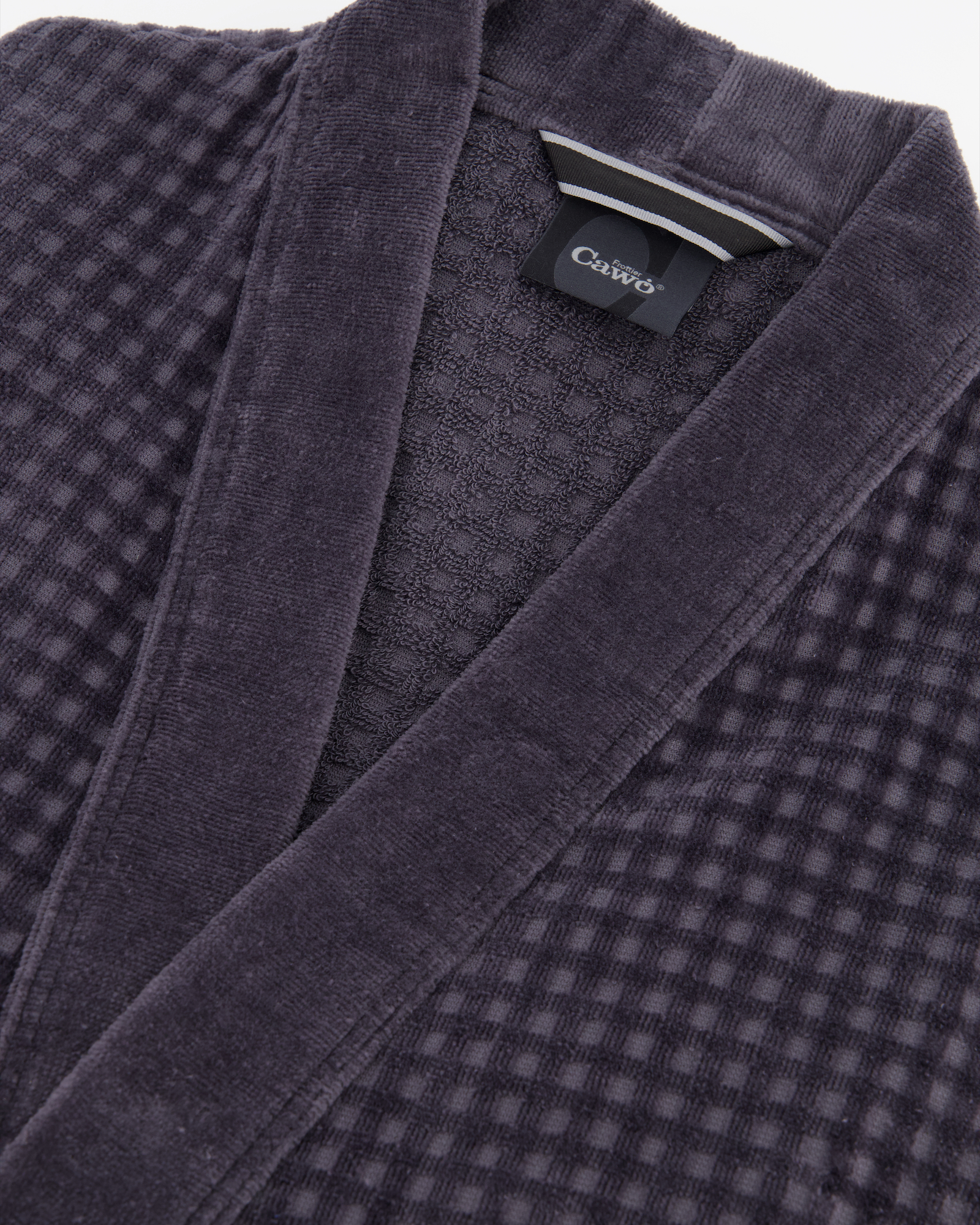 Cawö Bademäntel Herren Kimono 3714 anthrazit - 774