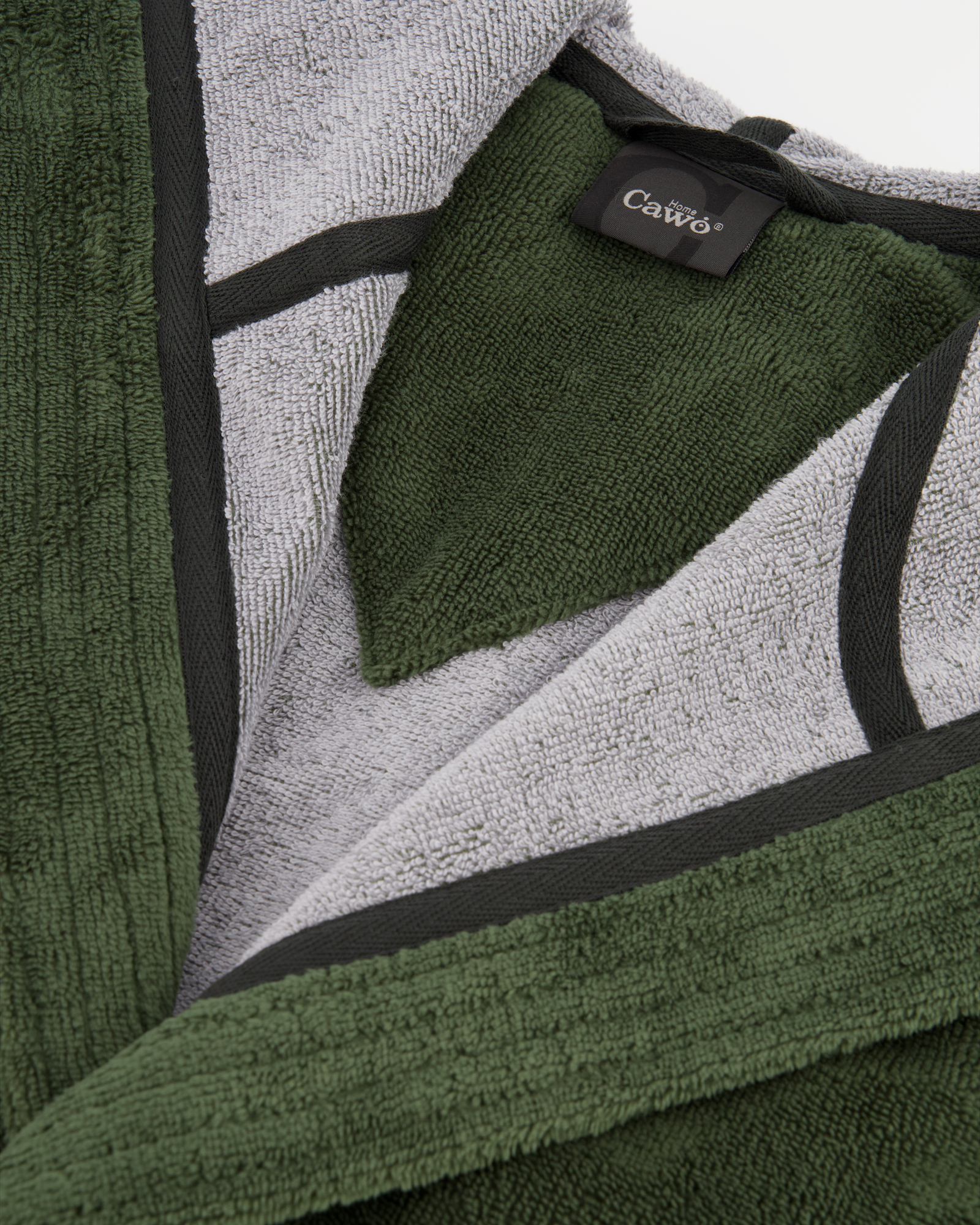 Cawö Home Bademäntel Herren Kapuze Doubleface 831 field - 47