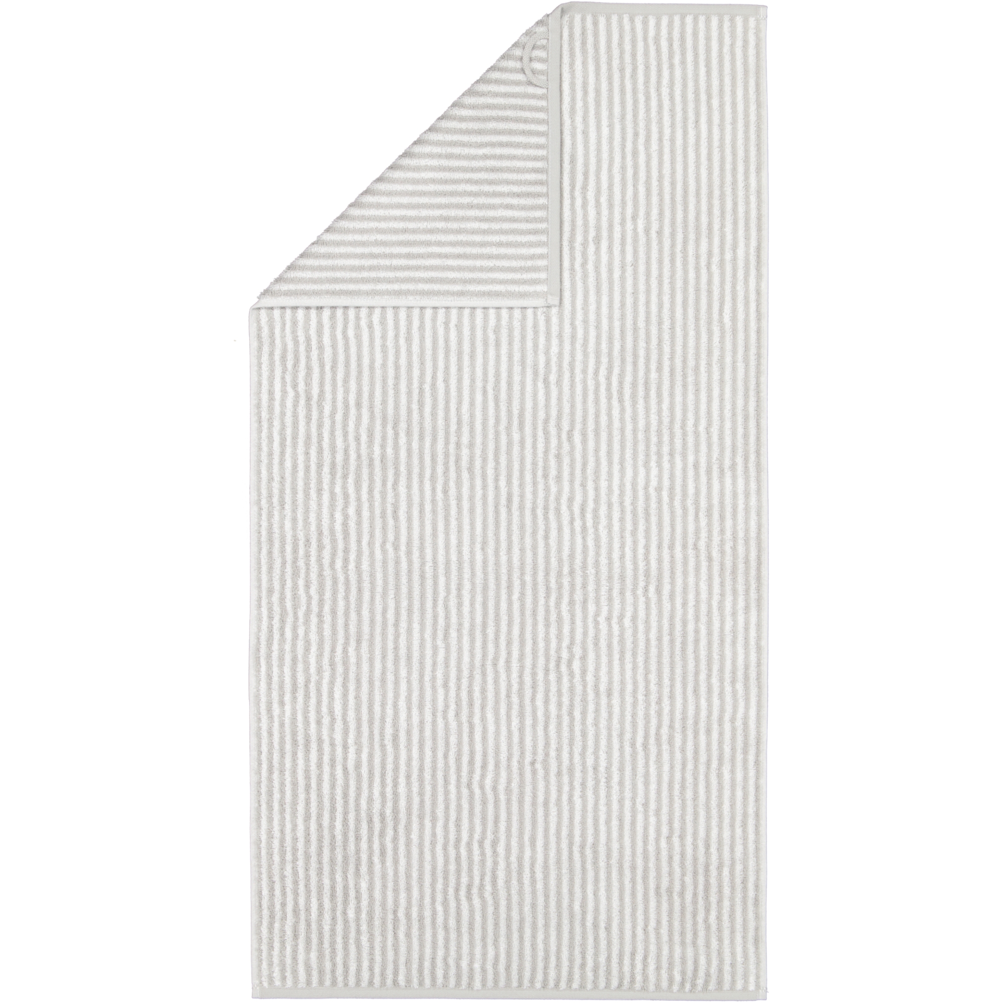 Cawö Handtücher Two-Tone Stripes 480 platin - 76 - Handtuch 50x100 cm