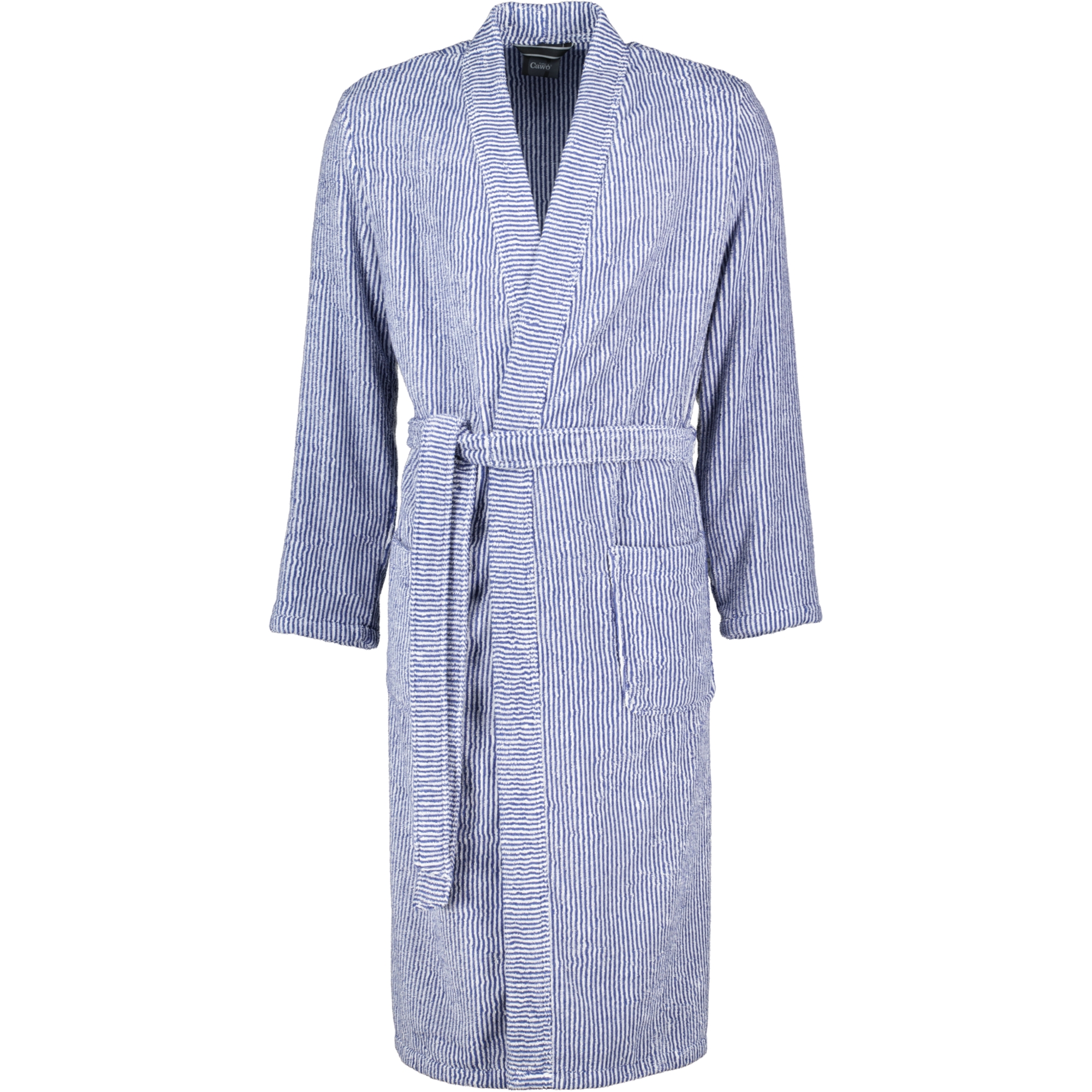 Cawö Bademäntel Herren Kimono Streifen 3834 navy-weiß - 16