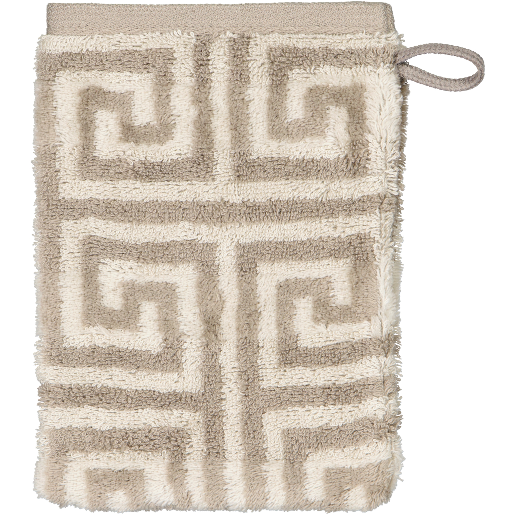 Cawö Handtücher Noblesse Elegance Allover 1088 graphit - 37 - Waschhandschuh 16x22 cm