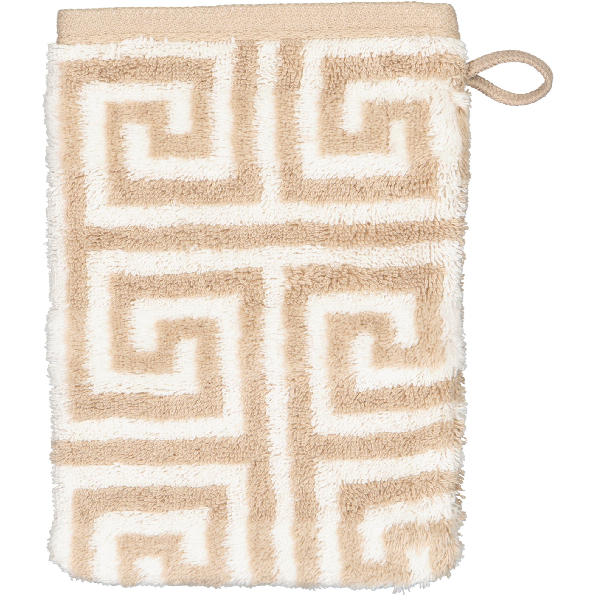 Cawö Handtücher Noblesse Elegance Allover 1088 sand - 33 - Waschhandschuh 16x22 cm