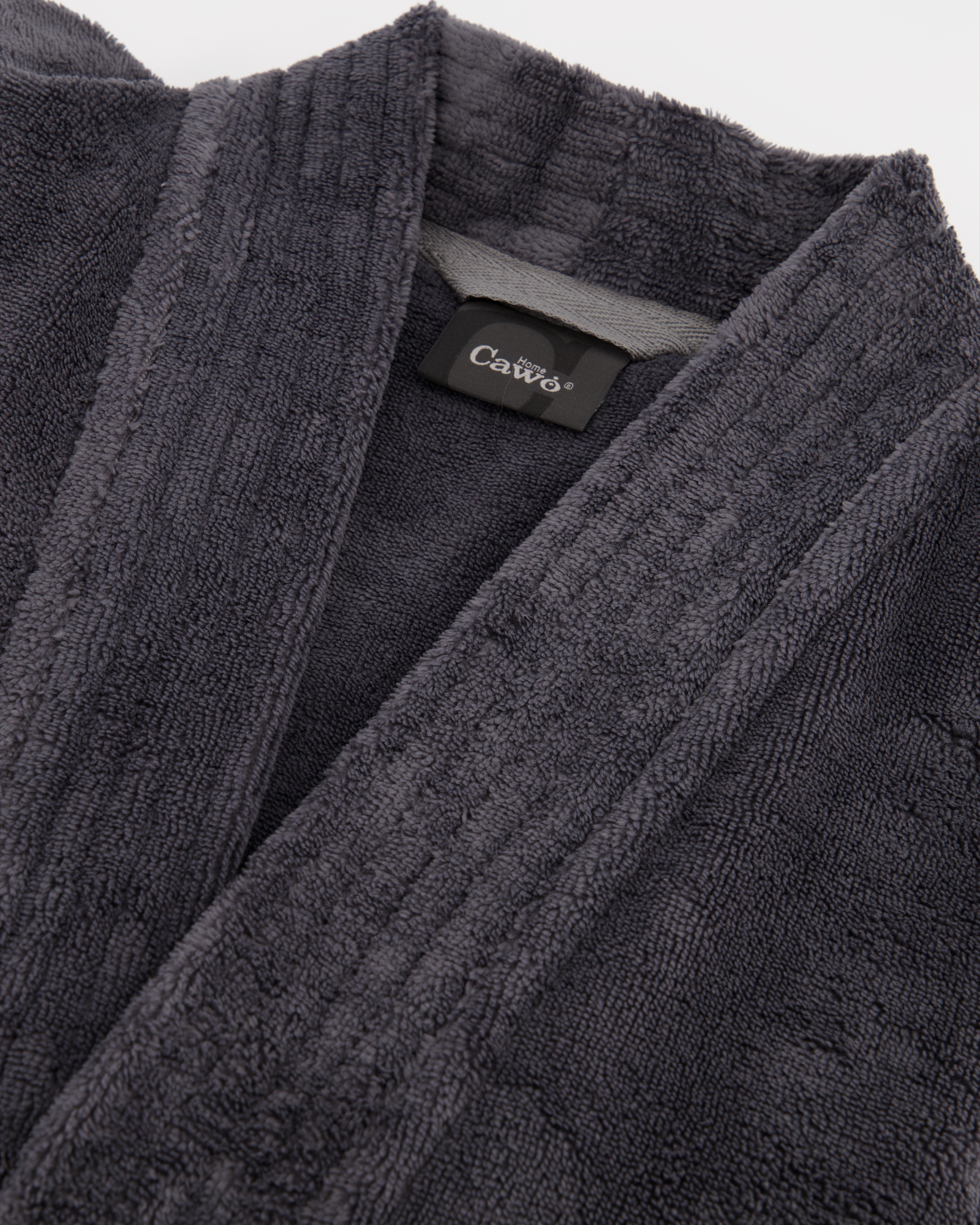 Cawö Home Bademäntel Herren Kimono 800 anthrazit - 71