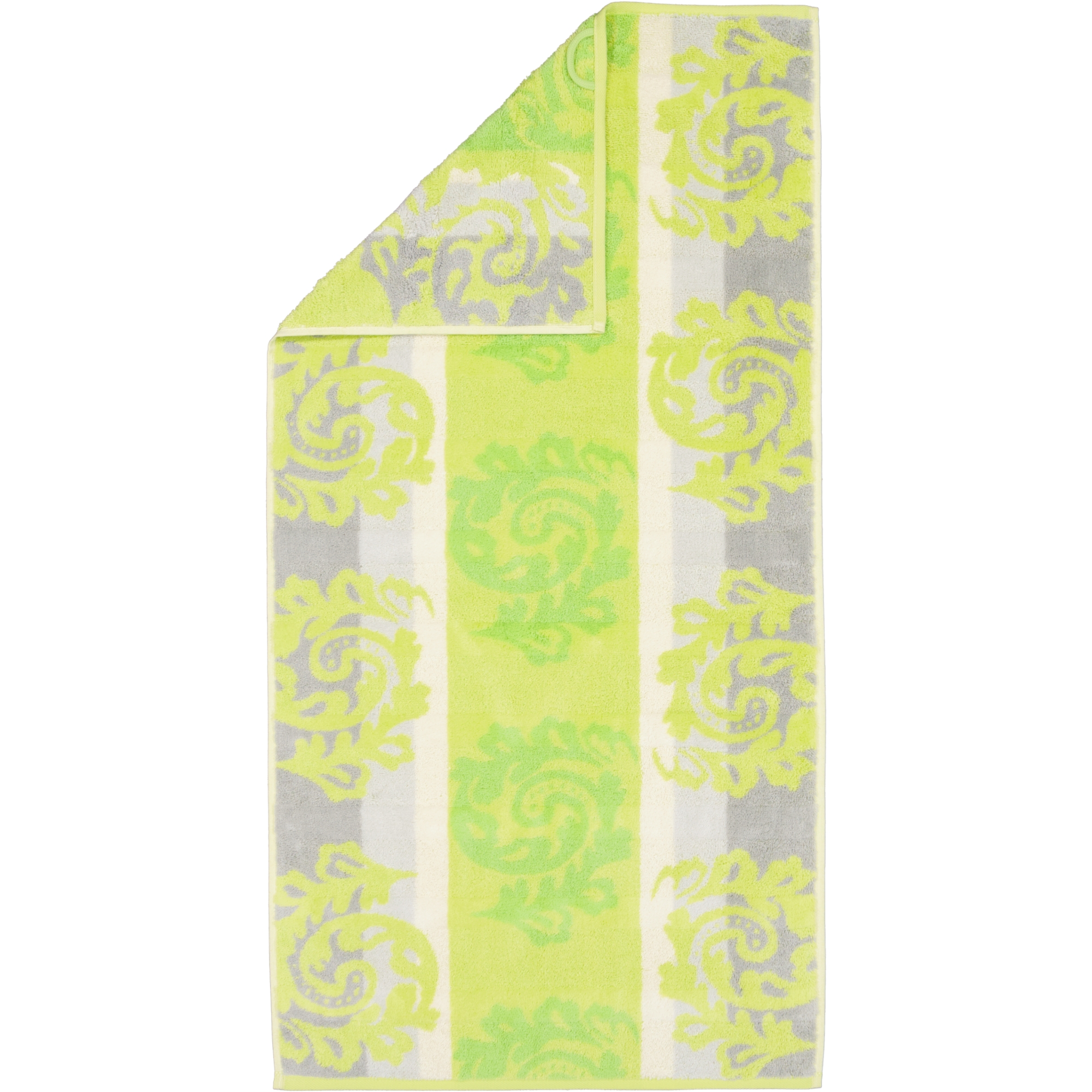 Cawö - Noblesse Cashmere Jacquard 1057 - Farbe: kiwi - 45 - Handtuch 50x100 cm