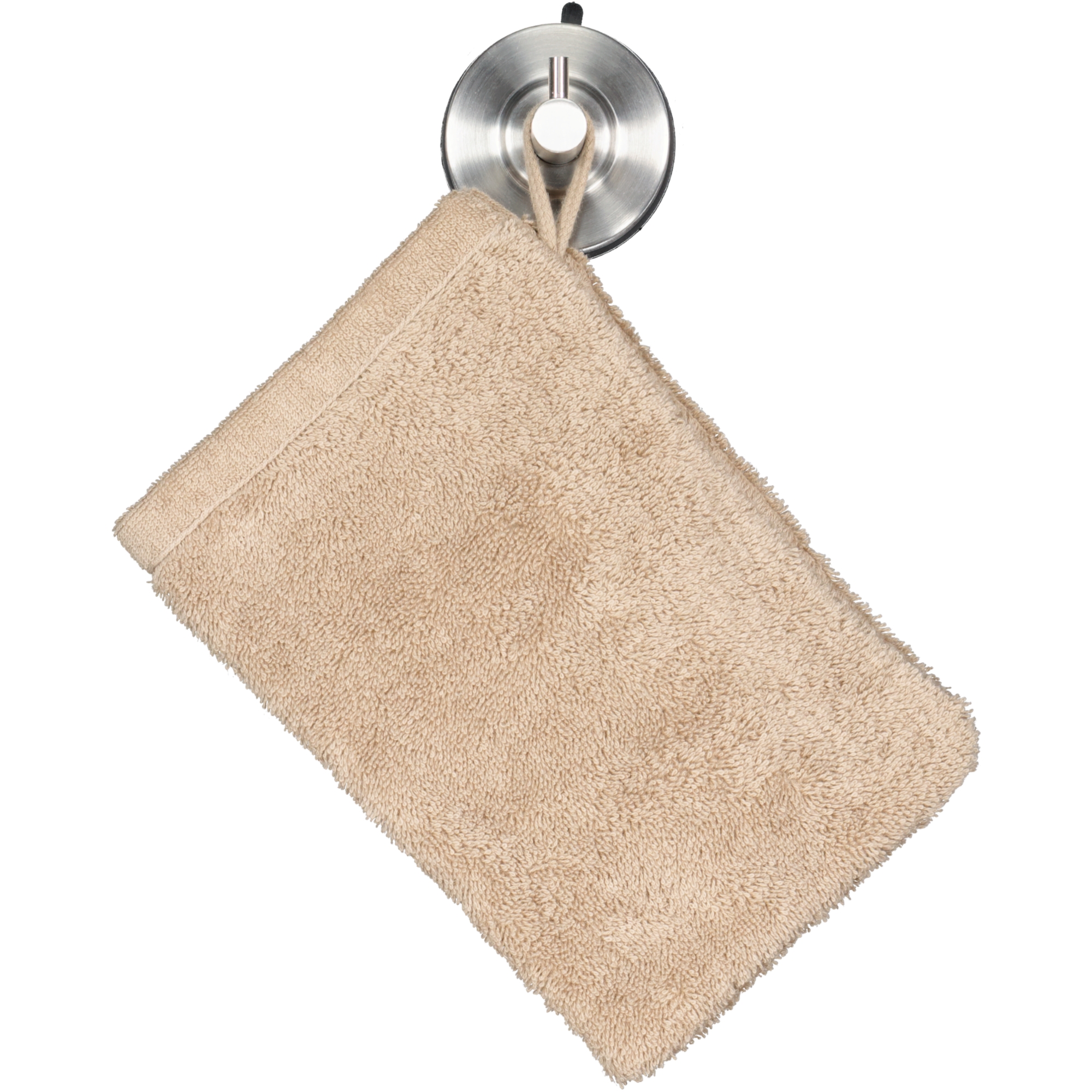 Cawö Handtücher Life Style Uni 7007 mandel - 328 - Waschhandschuh 16x22 cm