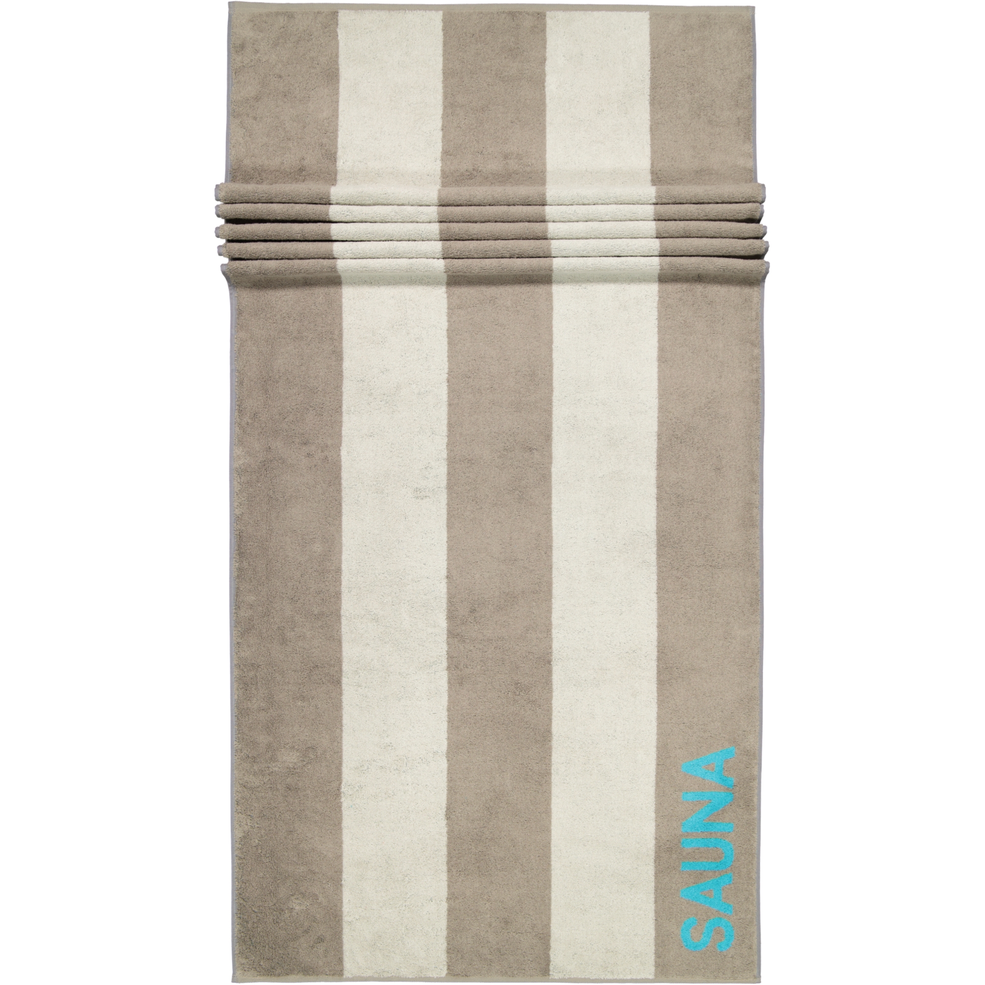 Cawö - Saunatuch 599 - 80x200 cm - Farbe: graphit/türkis - 34