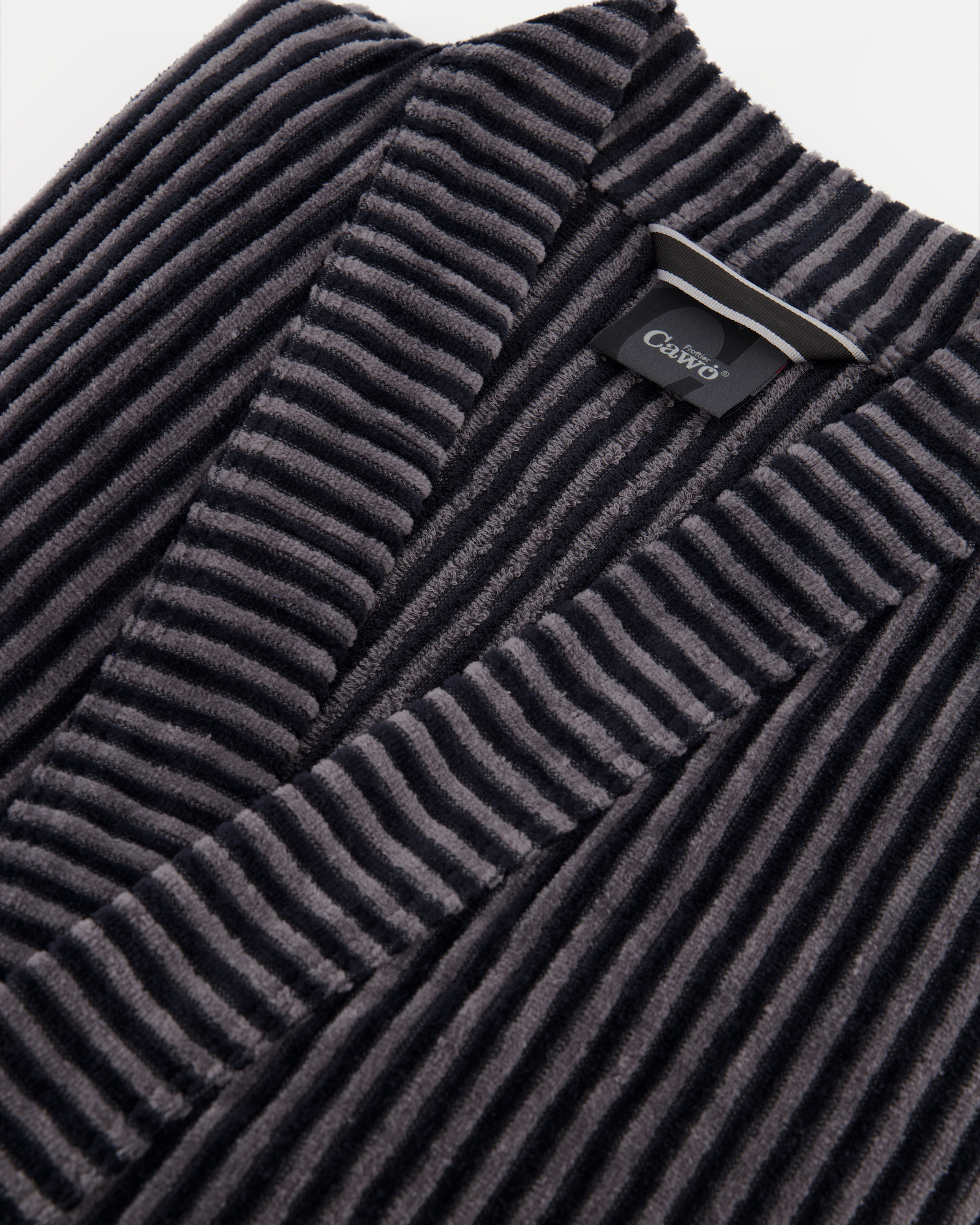 Cawö Bademäntel Herren Kimono Streifen 4854 anthrazit - 97