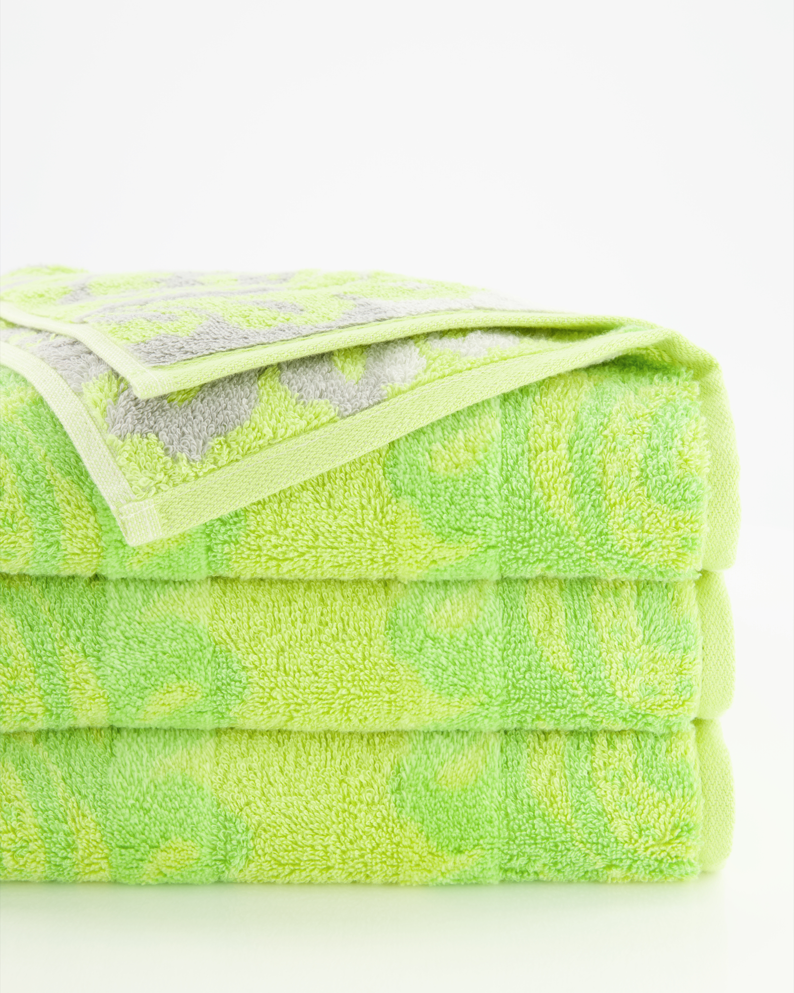 Cawö - Noblesse Cashmere Jacquard 1057 - Farbe: kiwi - 45 - Handtuch 50x100 cm