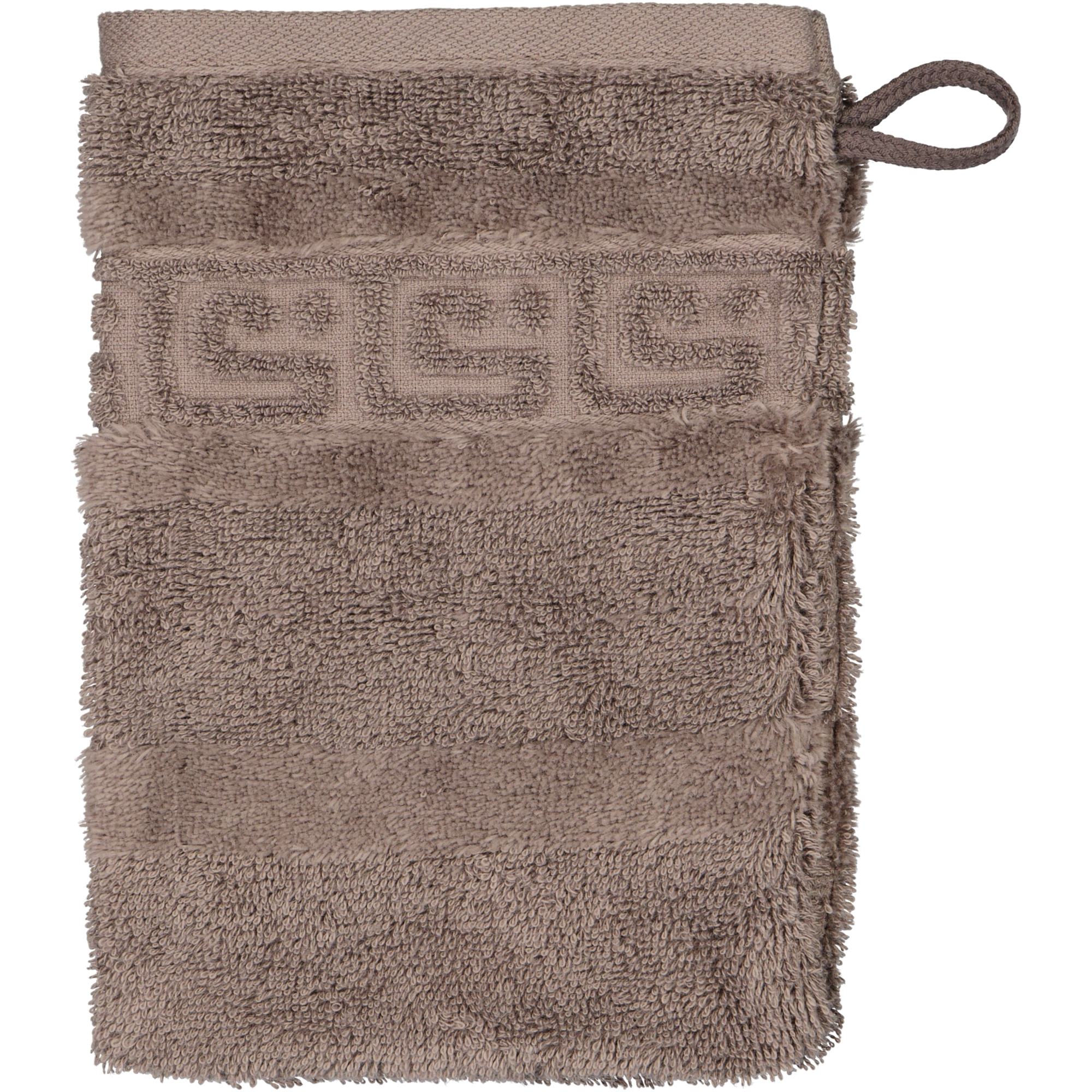 Cawö Handtücher Noblesse Uni 1001 walnuss - 348 - Waschhandschuh 16x22 cm