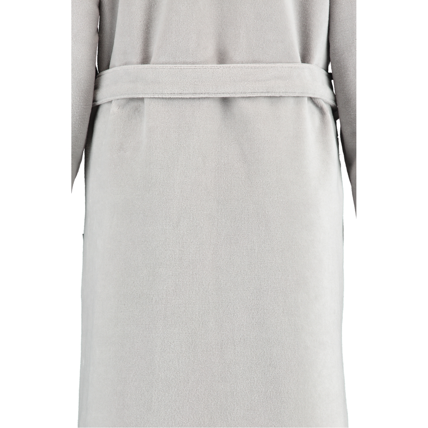 Cawö Damen Bademantel 3346 Spatenkragen - Farbe: silber - 713 - XL