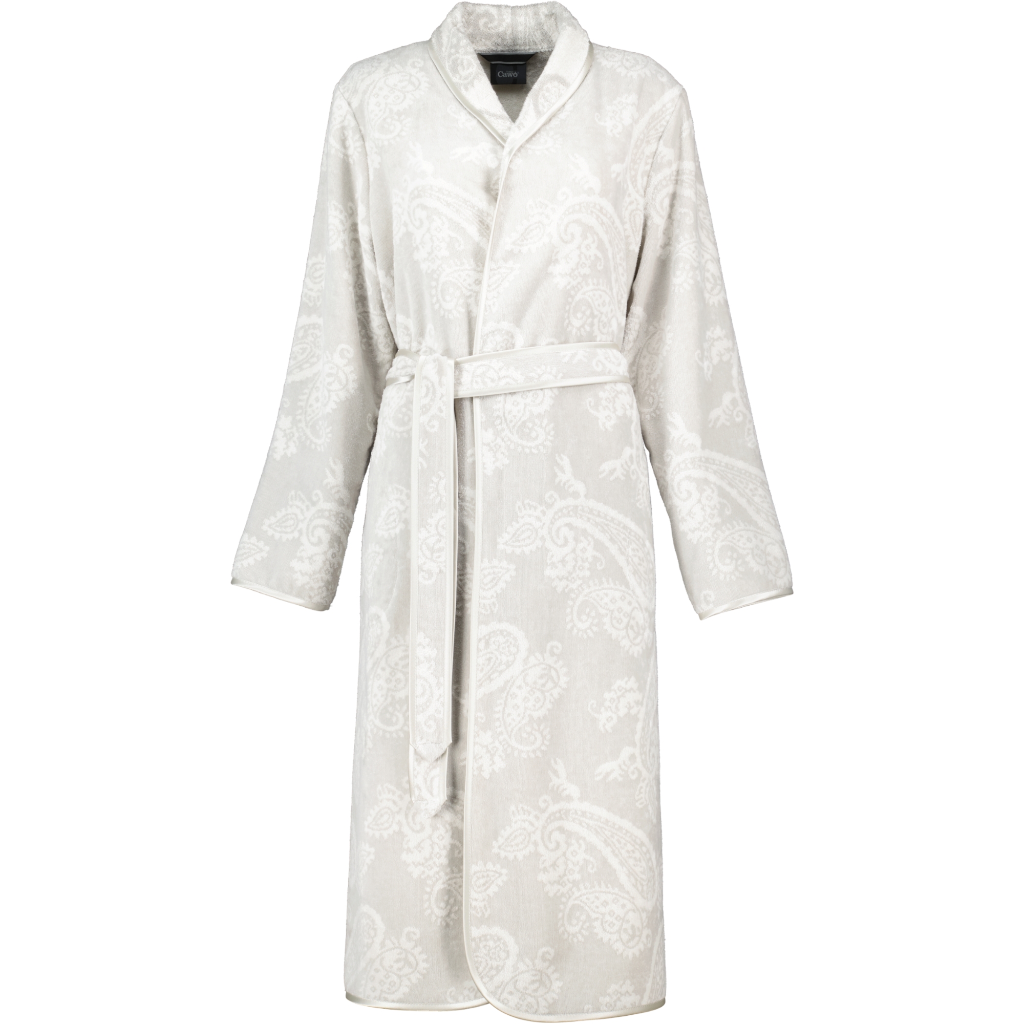 Cawö Bademäntel Damen Schalkragen Paisley 4420 silber - 73