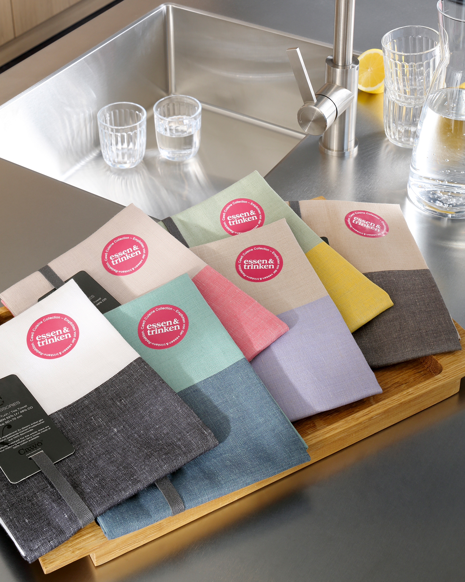 Cawö Home Geschirrtücher Cuisine Duo 535 nachtblau/mint - 14 - 50x70 cm