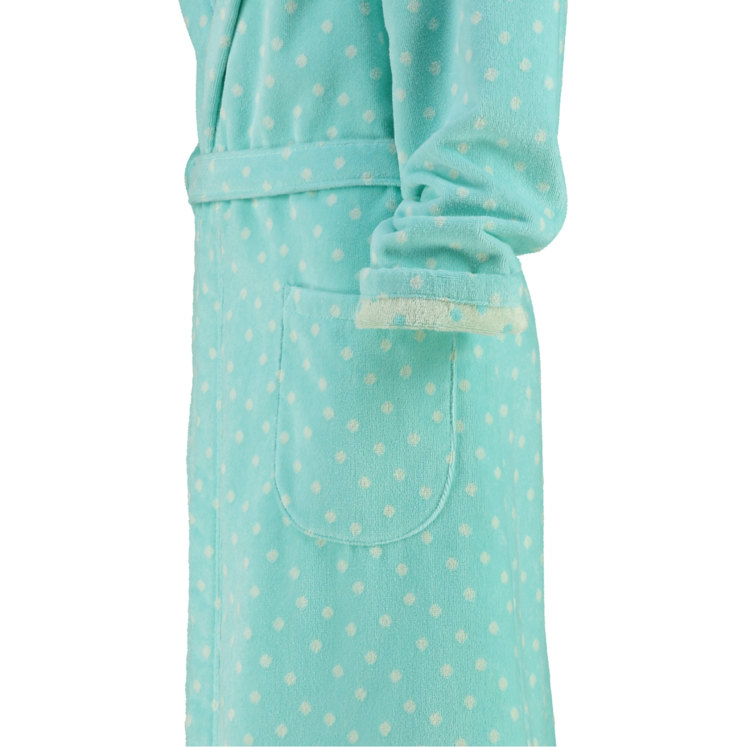 Cawö - Damen Bademantel Kapuze 5496 - Farbe: mint - 43 - XL