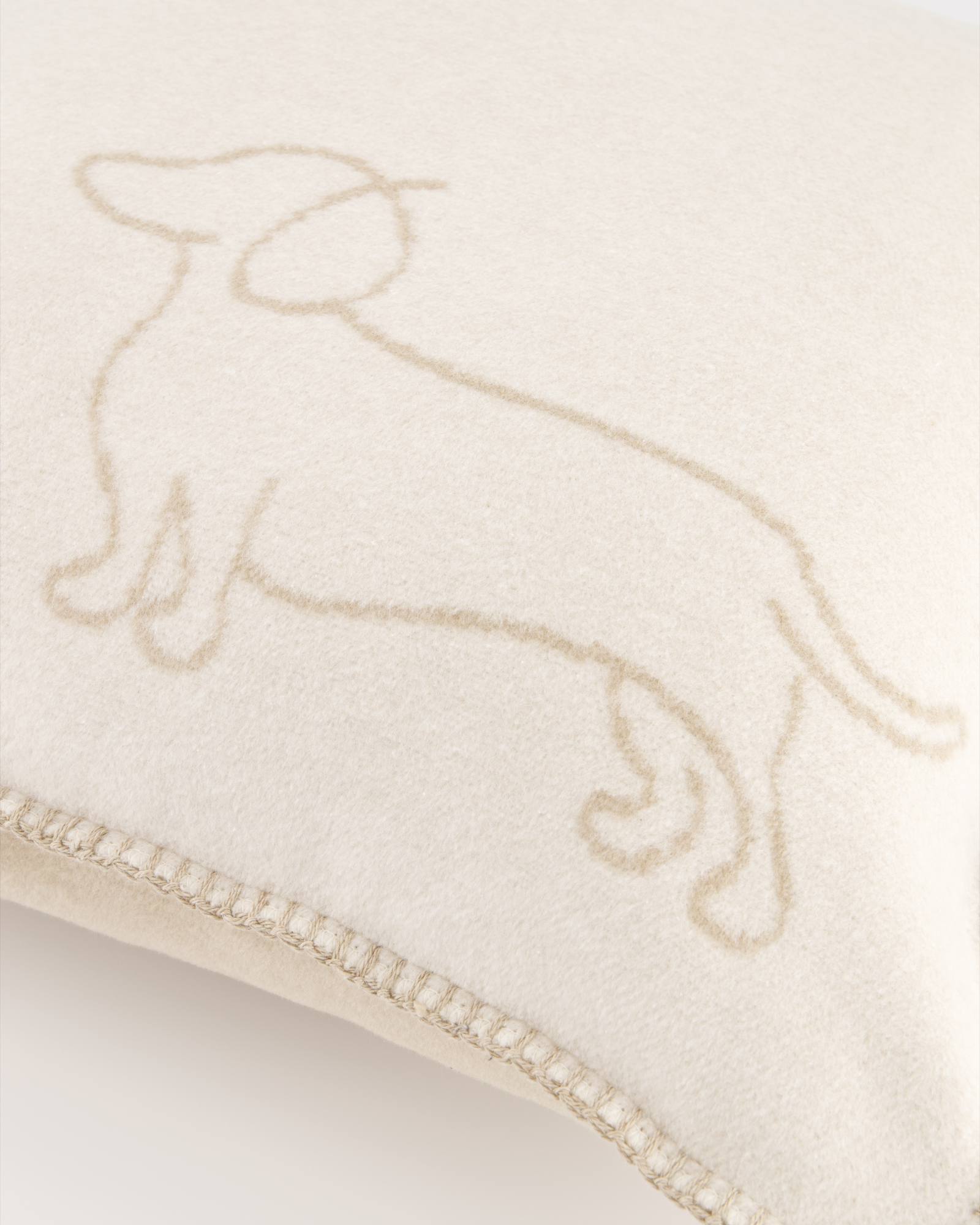Cawö Kissenhüllen WE LOVE DOGS Companion 62480 natur/beige - 33 - 50x50 cm