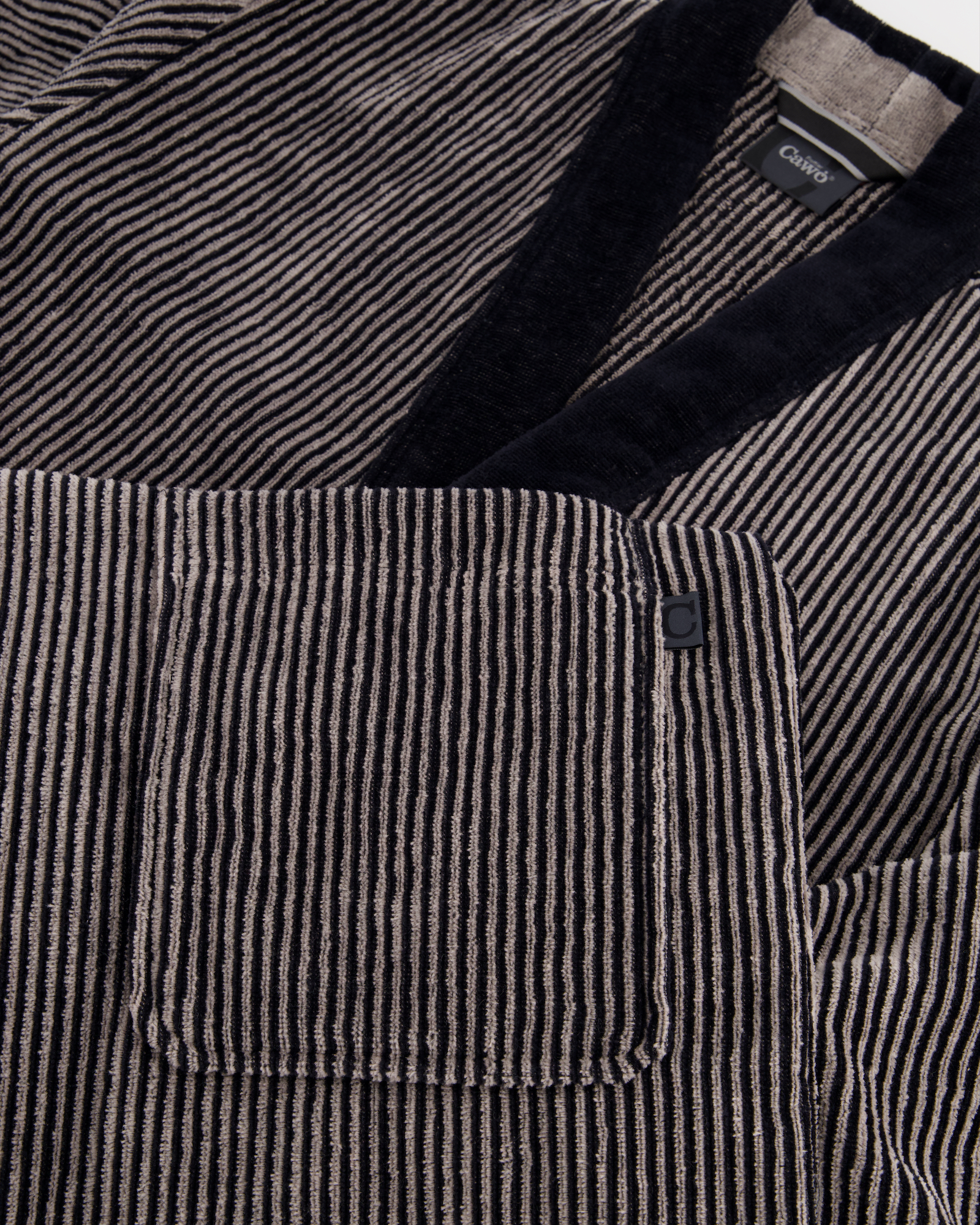 Cawö Bademäntel Herren Kimono Luxury Home 5840 natur-schwarz - 97