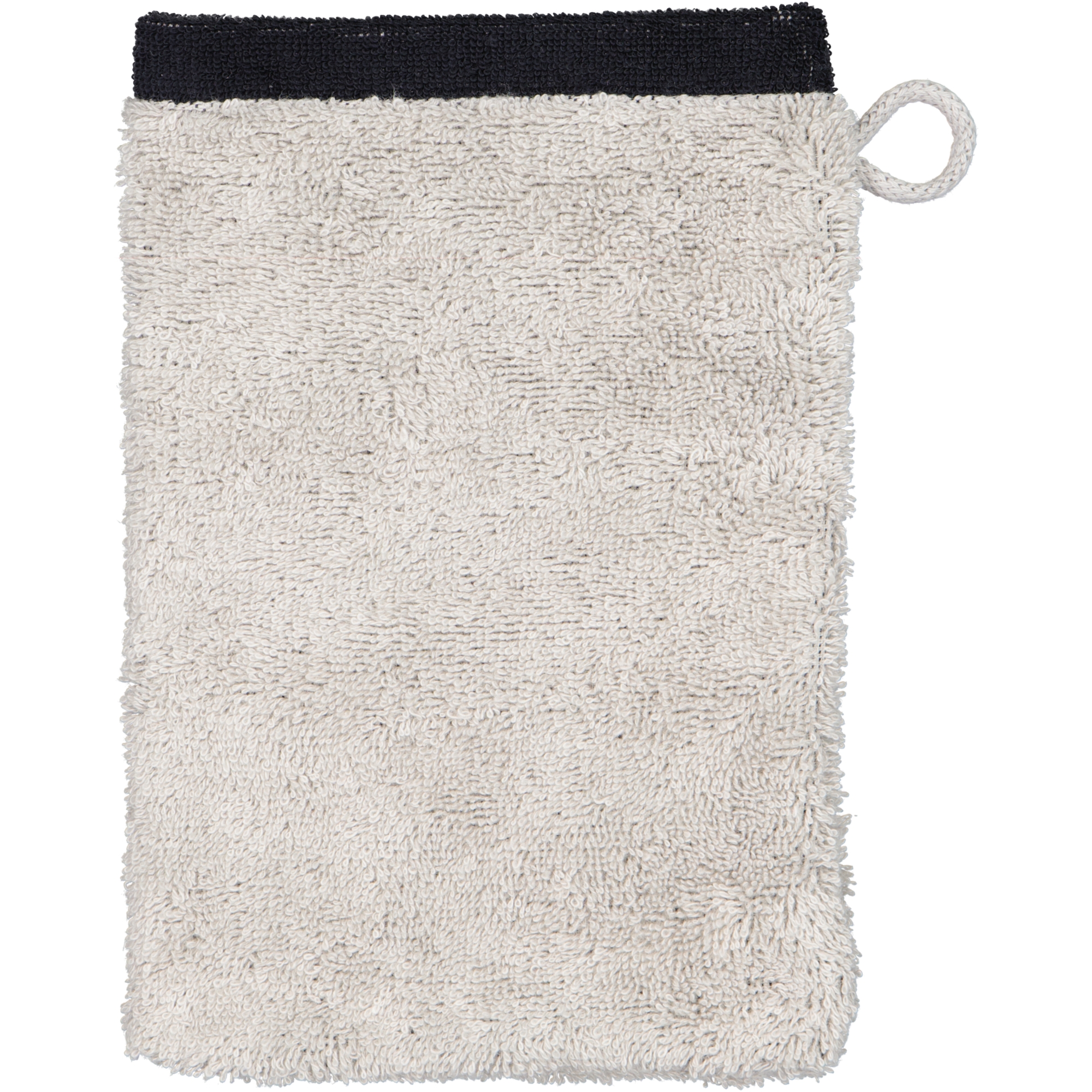 Cawö Handtücher Lifestyle Splash 7071 platin/schwarz - 79 - Waschhandschuh 16x22 cm