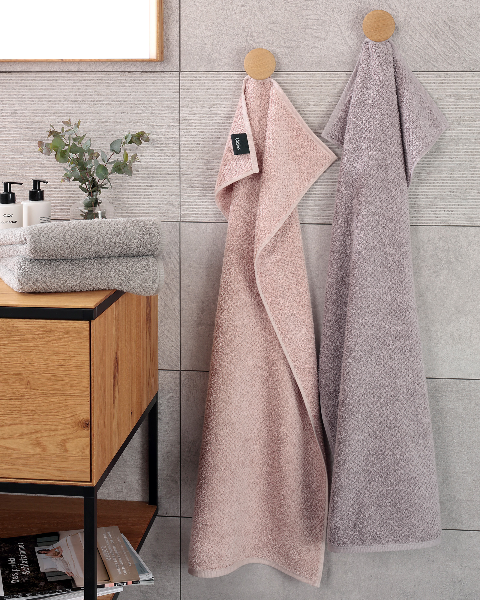 Cawö Handtücher Pure 6500 - Farbe: puder - 383 - Gästetuch 30x50 cm