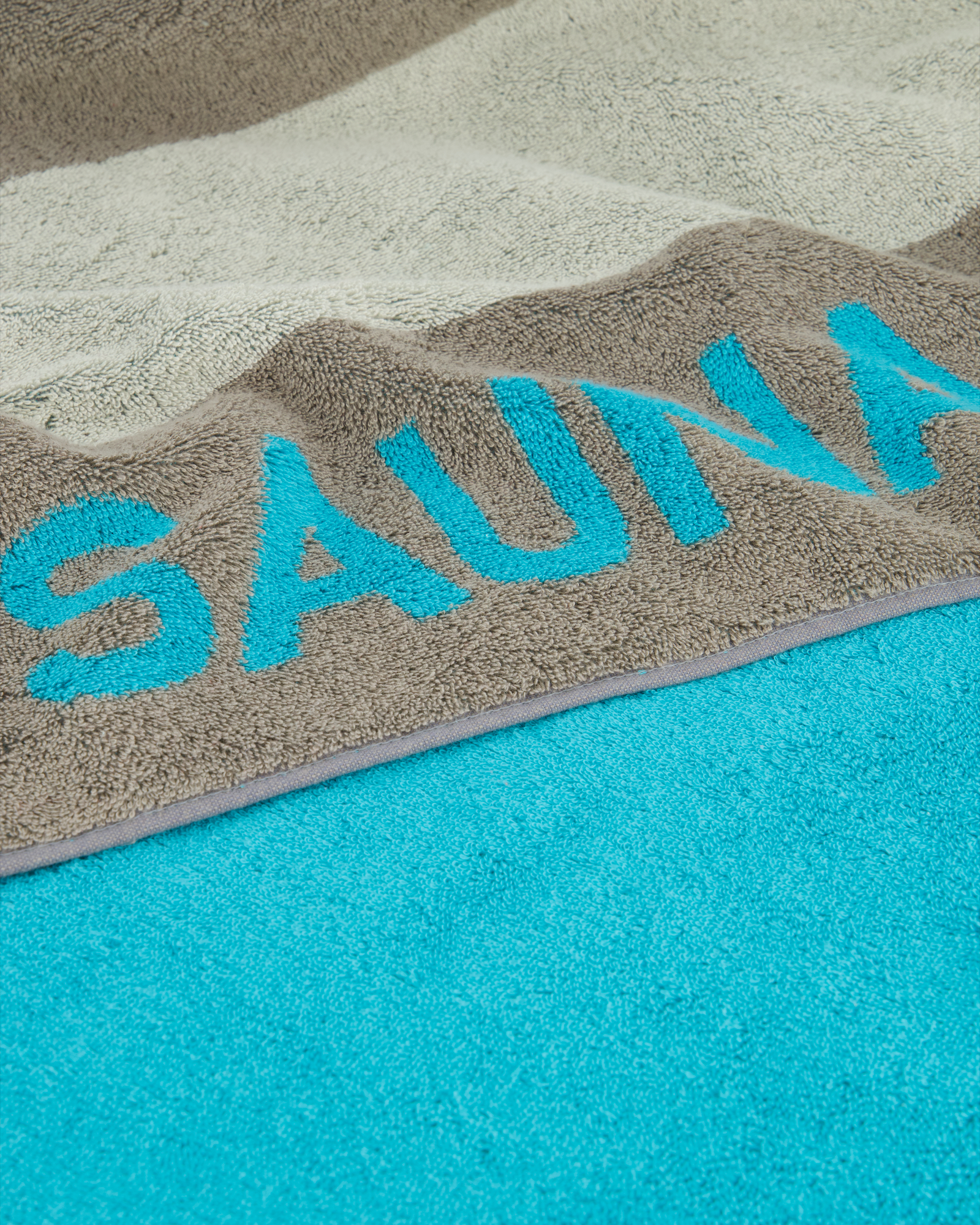 Cawö - Saunatuch 599 - 80x200 cm - Farbe: graphit/türkis - 34