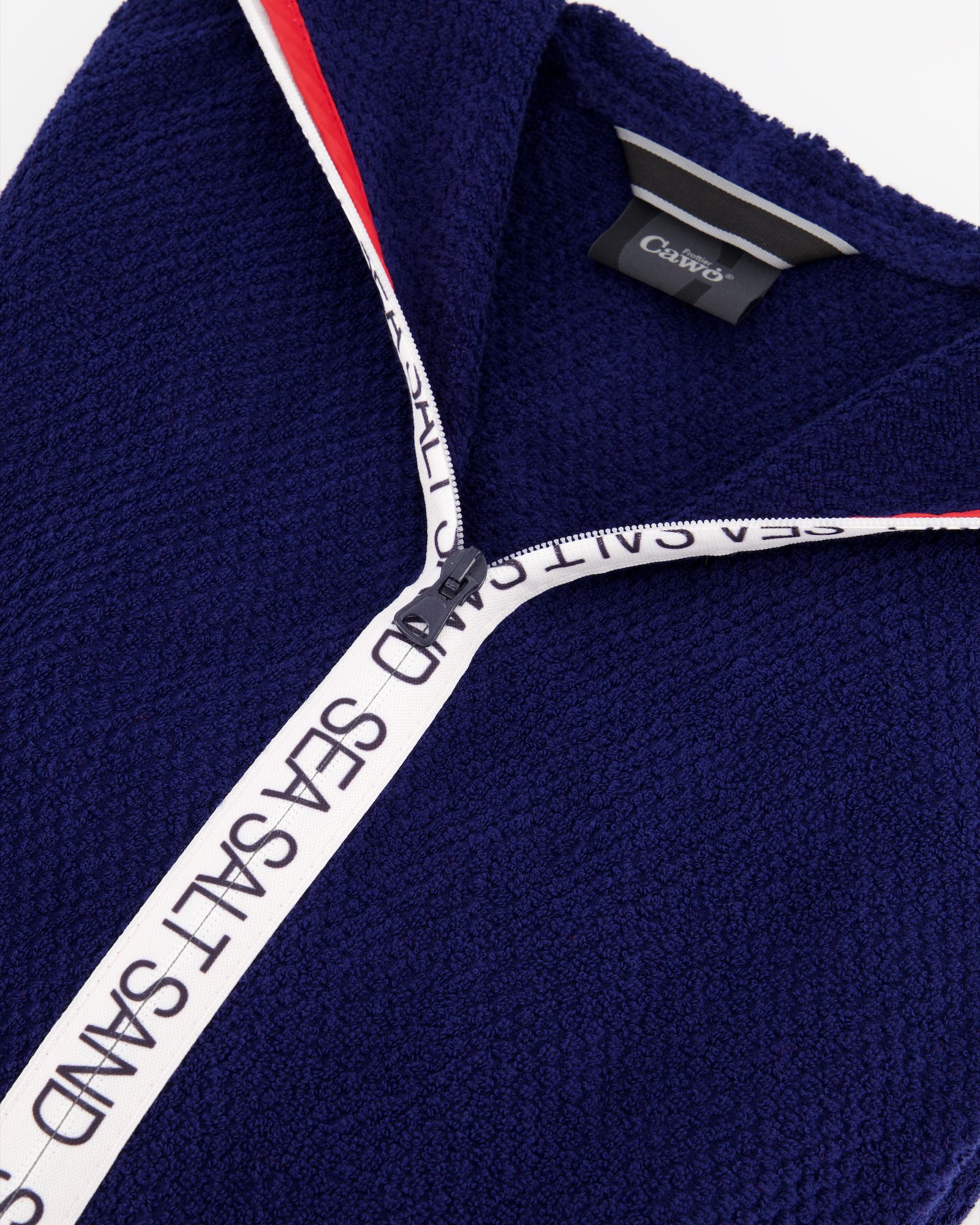 Cawö Bademäntel Damen Reißverschluss mit Kapuze Sea Salt Sand 3101 navy - 133