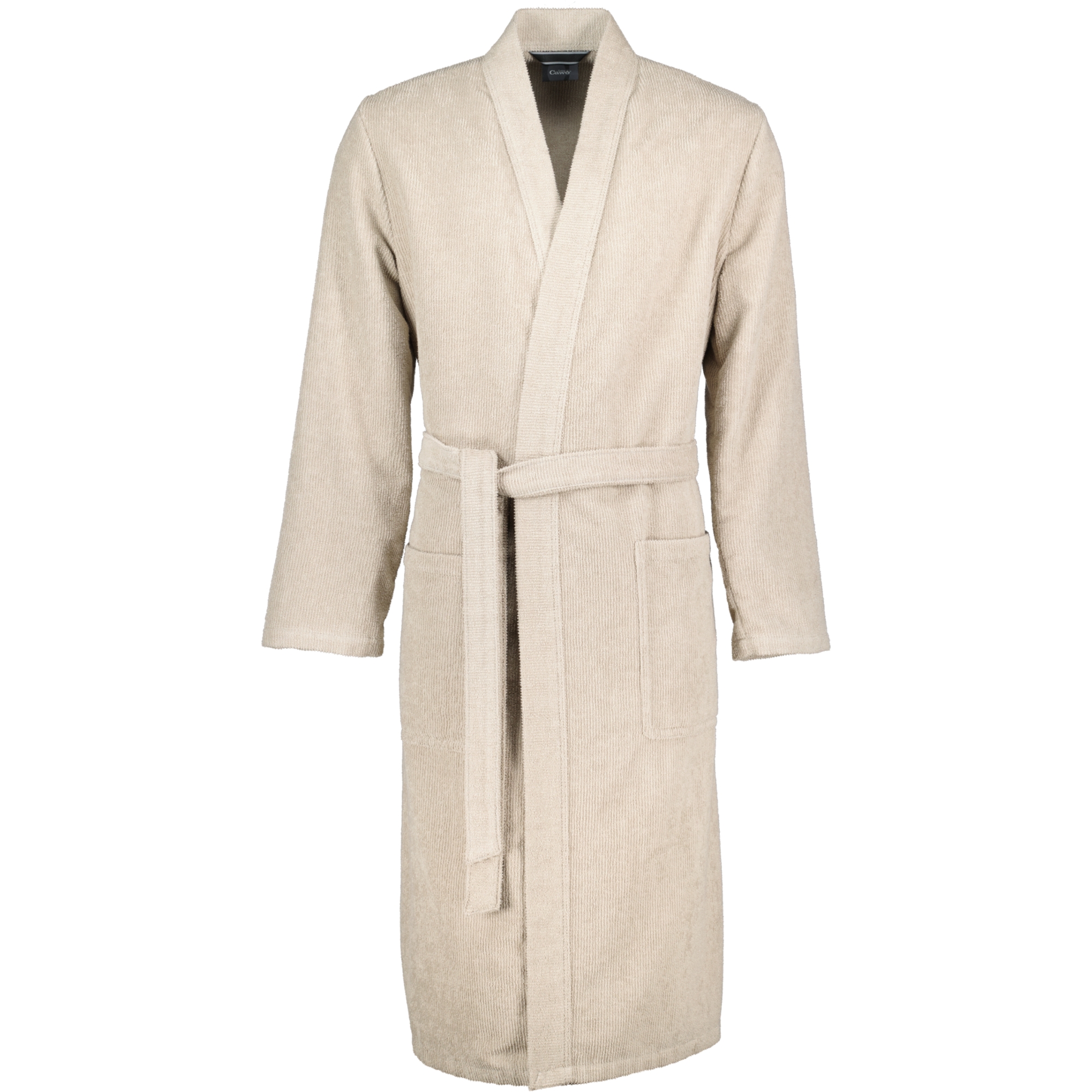 Cawö Bademäntel Herren Kimono Struktur 5509 sand - 339