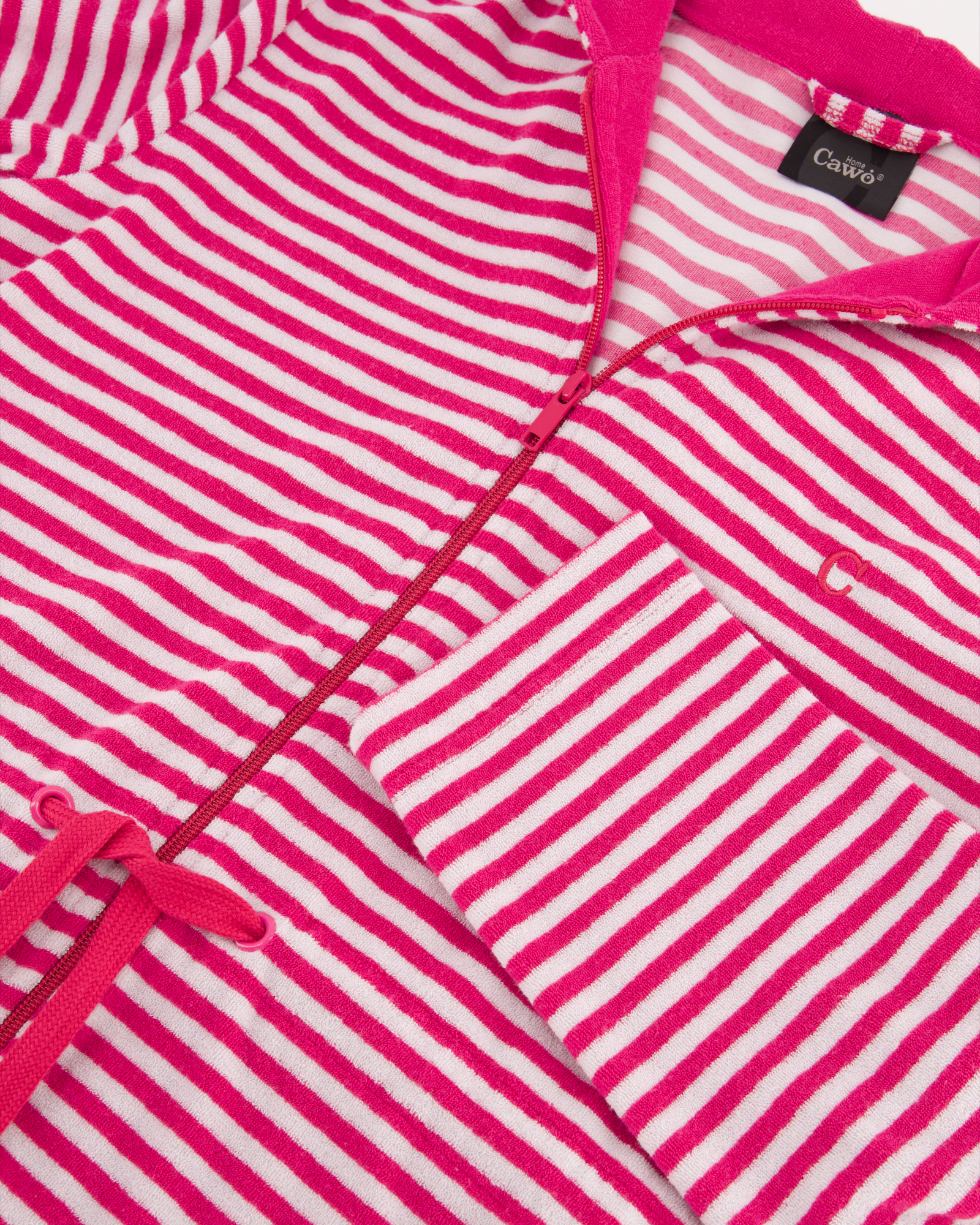 Cawö Home Bademäntel Damen Kurzmantel mit Kapuze Campus 834 pink - 27